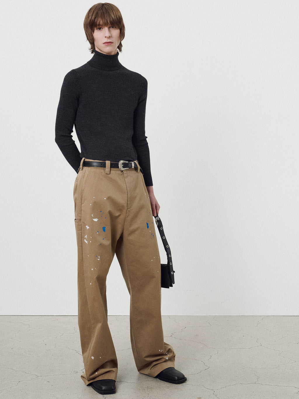 Wide-Leg Heavy Cotton Painter Pants_ Beige