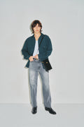 Twist-Cut Denim Jeans_ Washed Grey