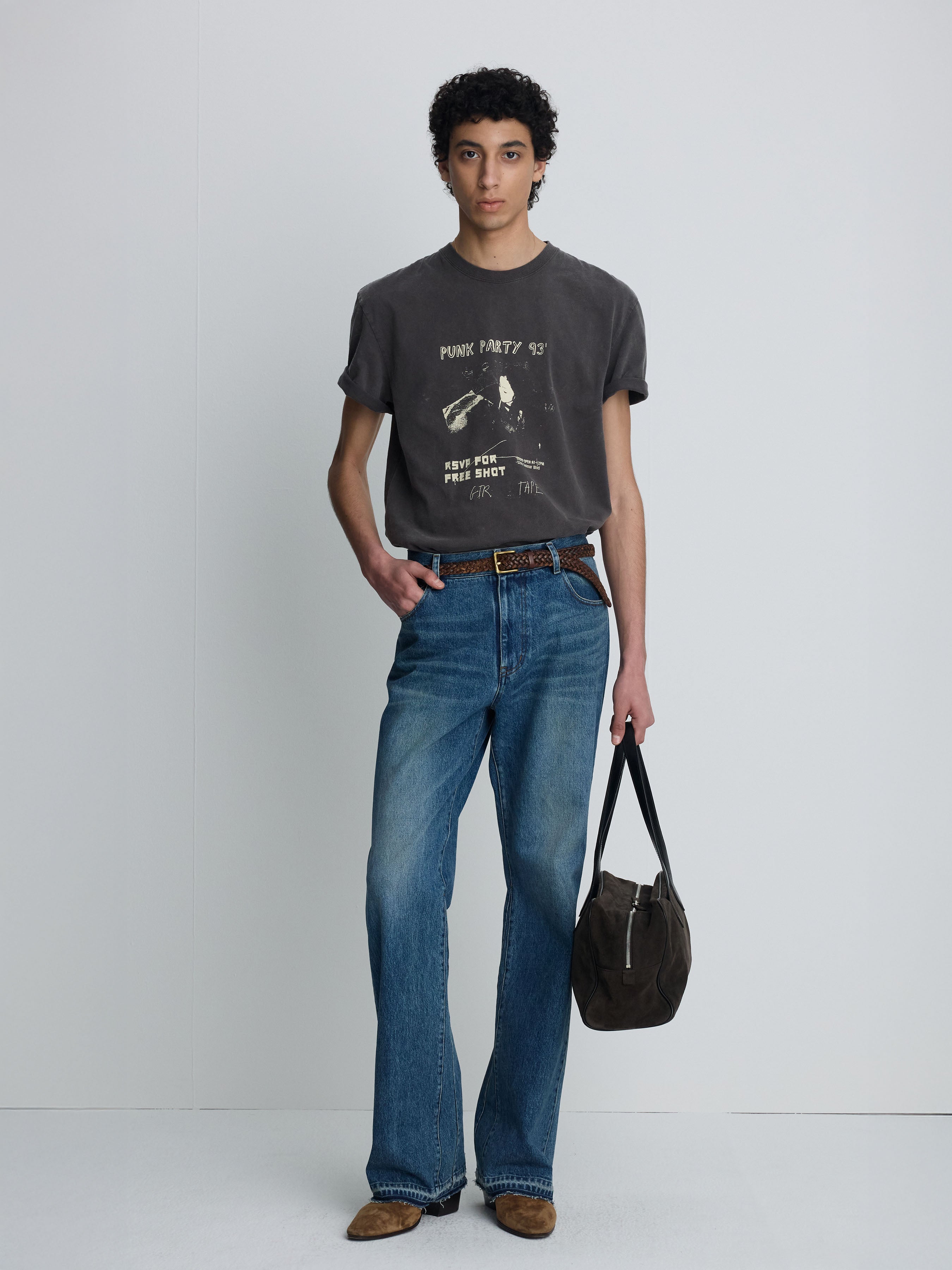 GARMENT-DYED RSVP T-SHIRT_ DUSTY BROWN