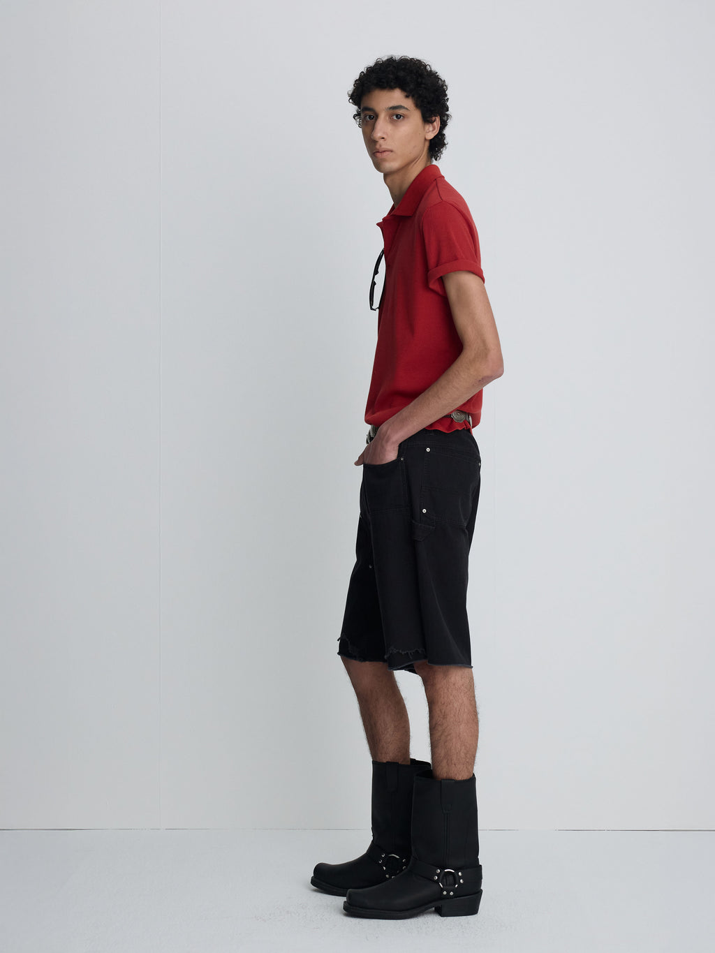 (2026/06/09 Open) SOFT RIBBED POLO SHIRT_ DARK RED