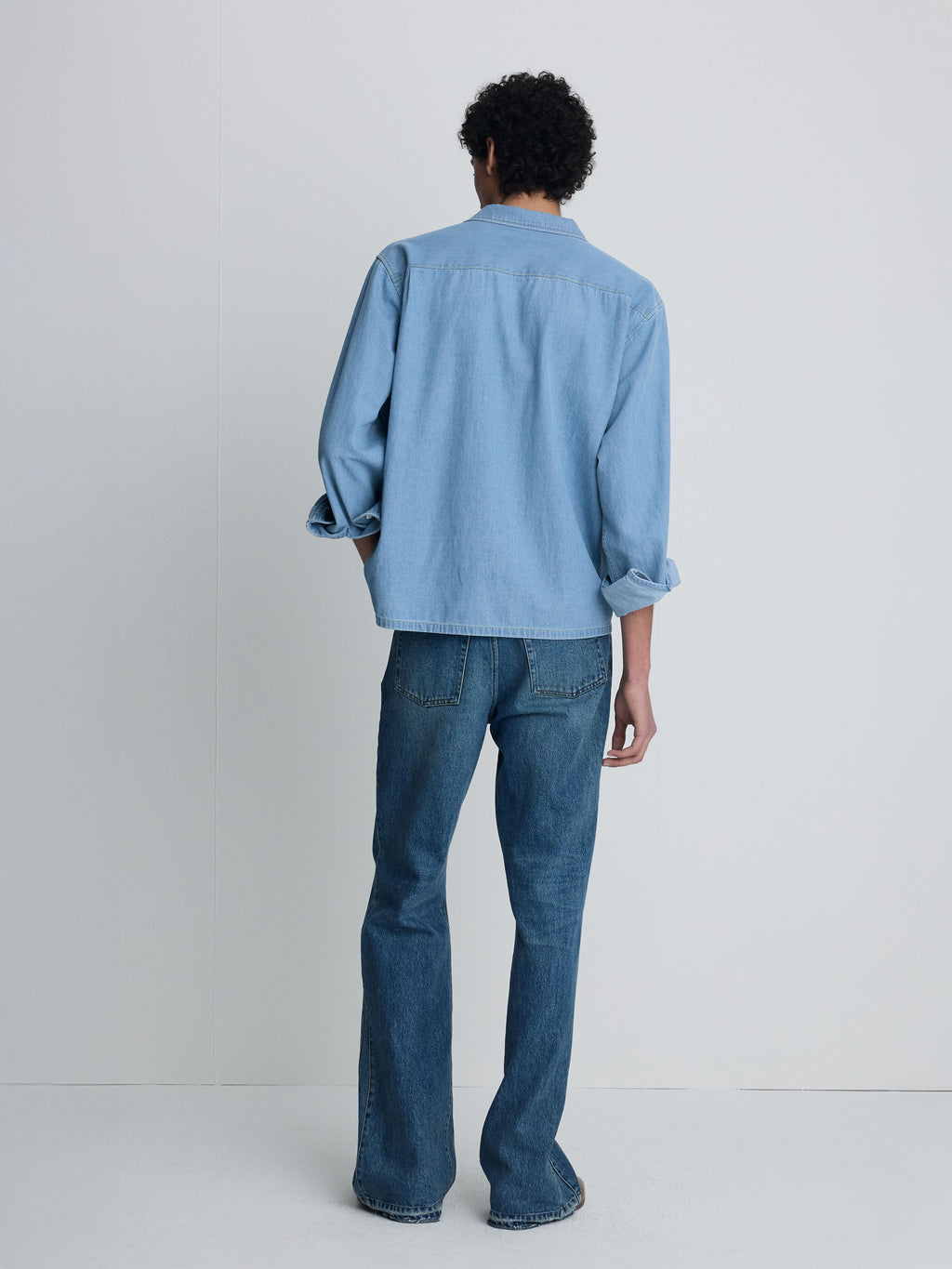 (2026/05/22 Open) TWO POCKET SOFT DENIM SHIRT_ LIGHT INDIGO