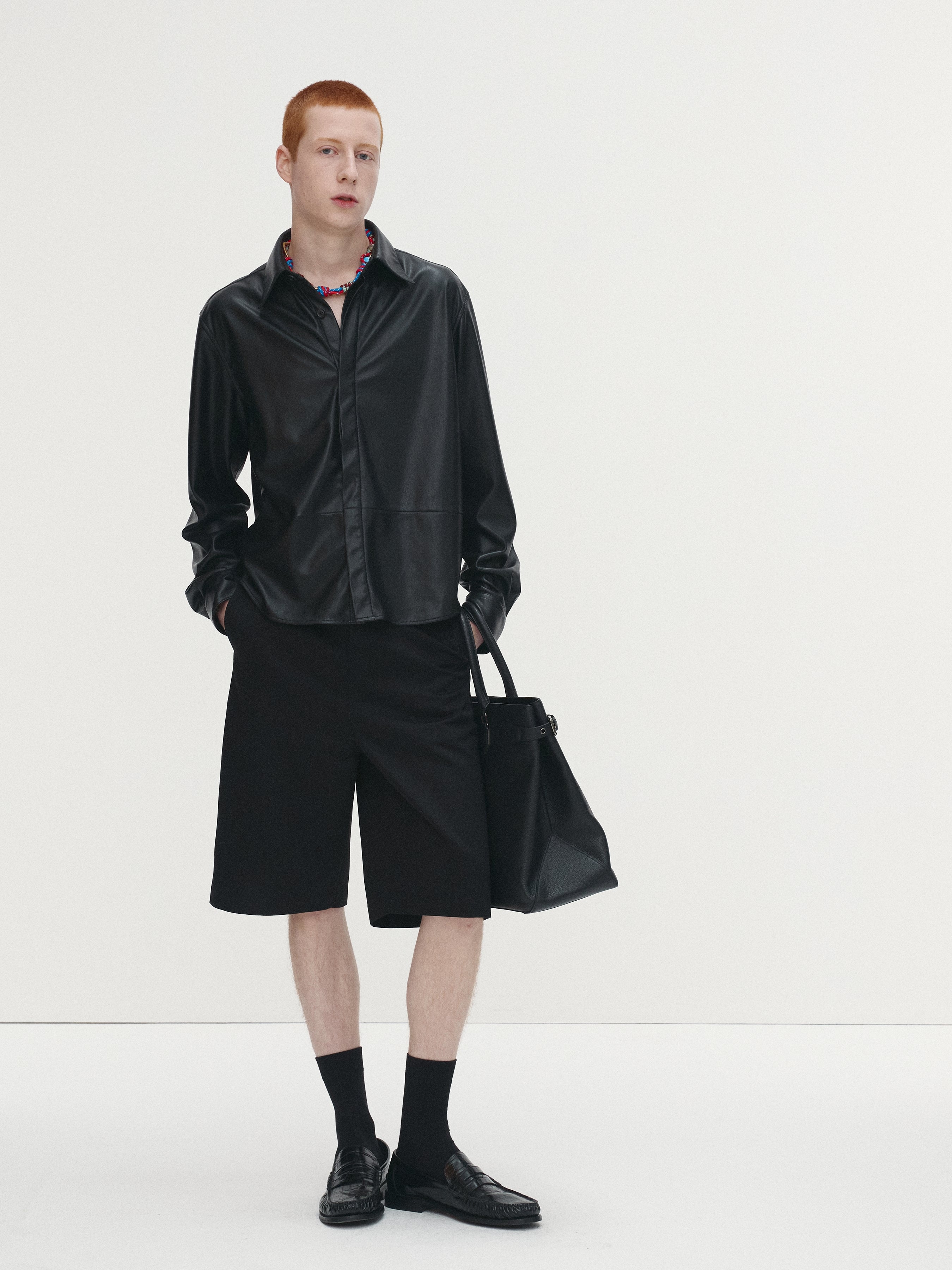 C/P BAGGY CHINO BERMUDA_ BLACK