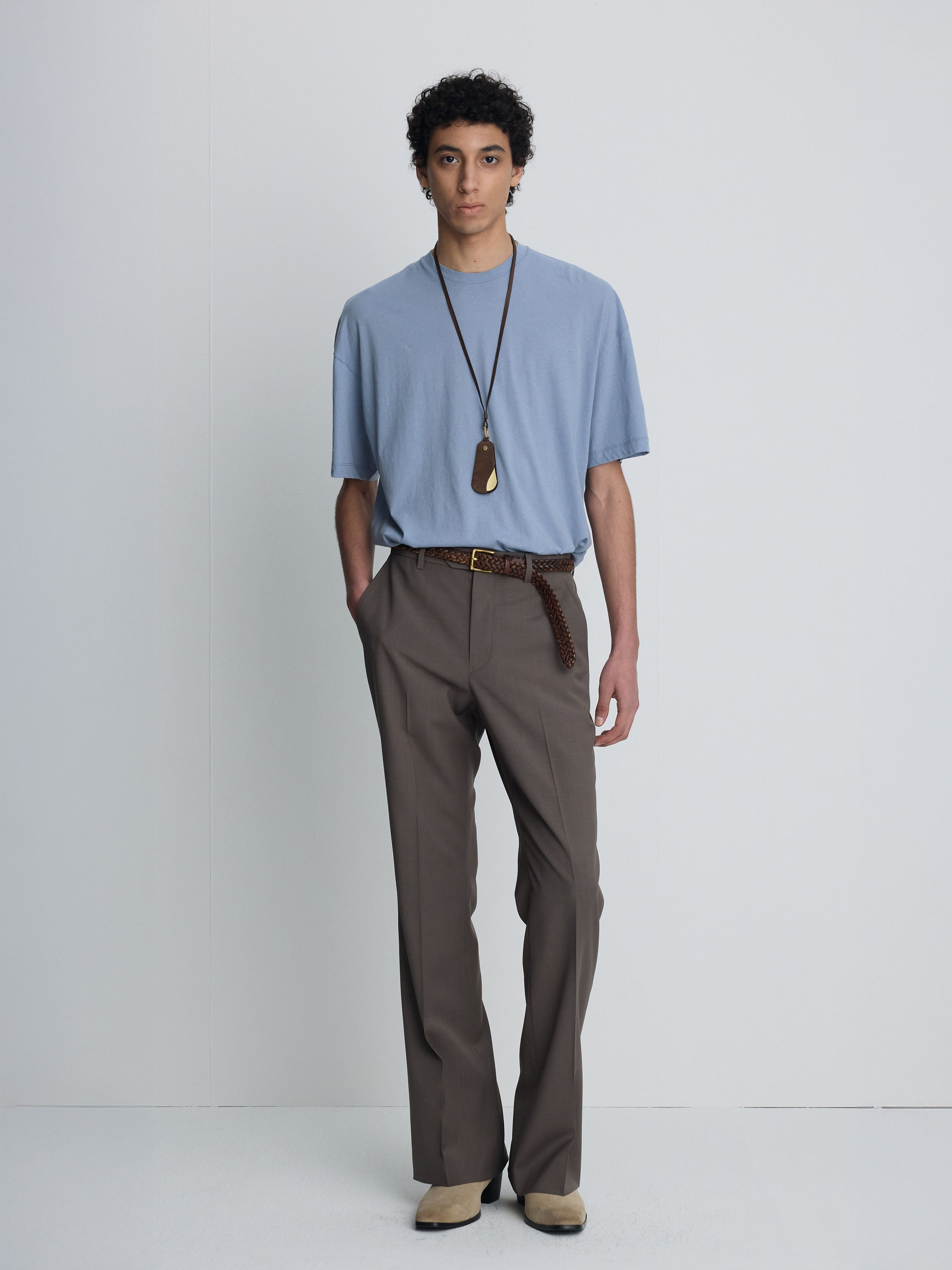 COTTON CASHMERE RELAXED T-SHIRT_ PALE BLUE