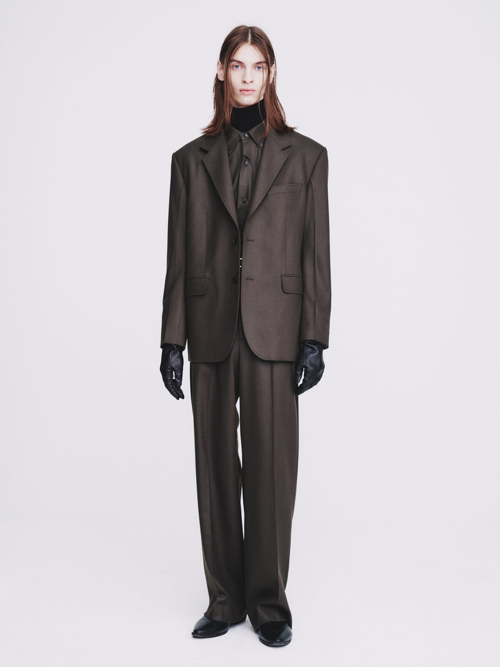 Wool and Cashmere Wide-leg Trousers_ Taupe Brown