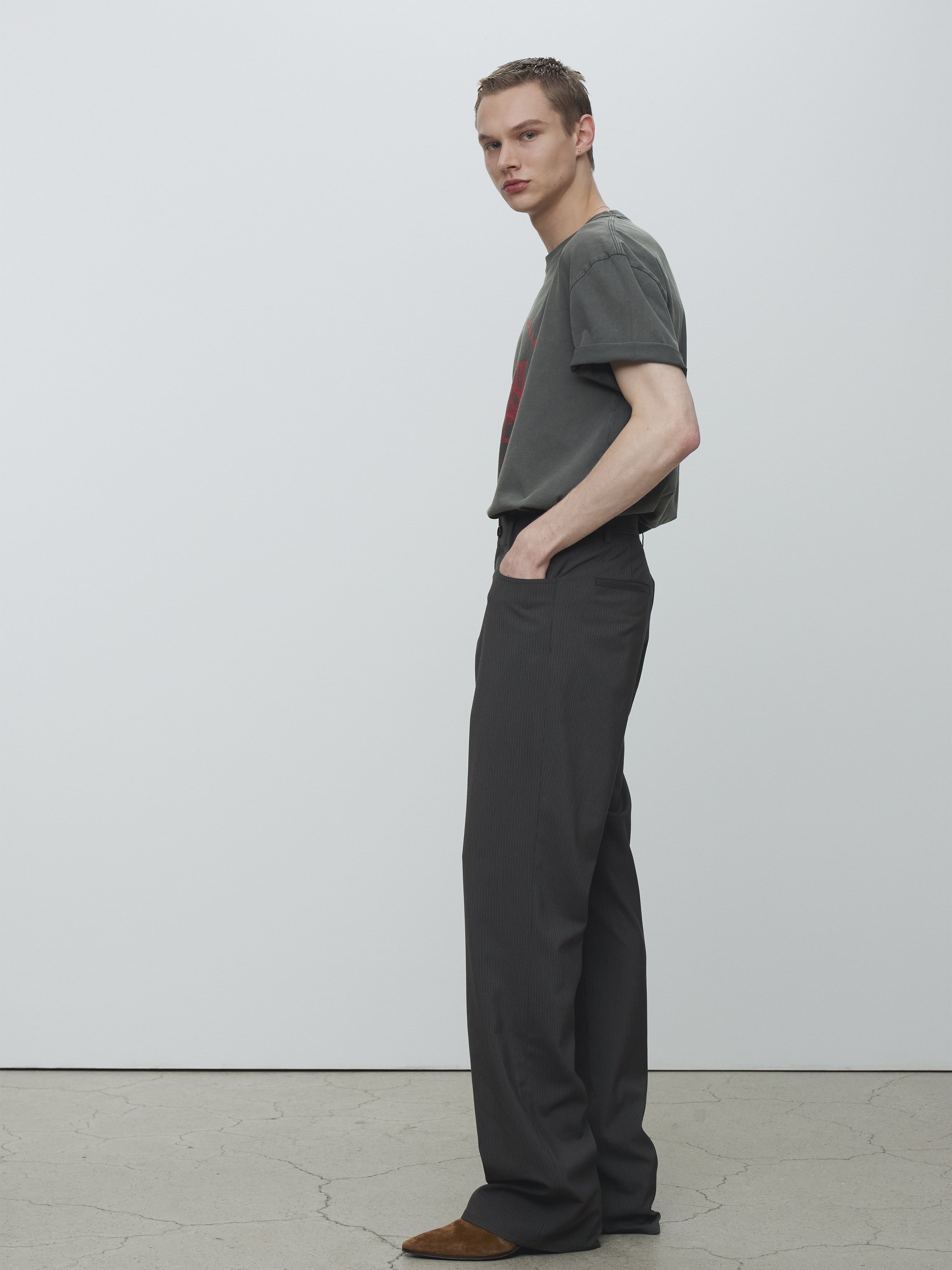 ANTI GALLERY GARMENT DYED T-SHIRT_ FADED CHARCOAL