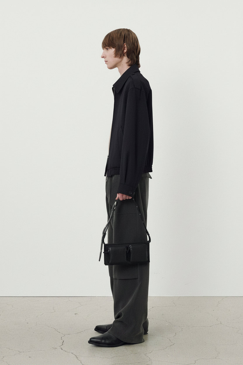 Drape Cupro Belted Pants_ Ripe Olive