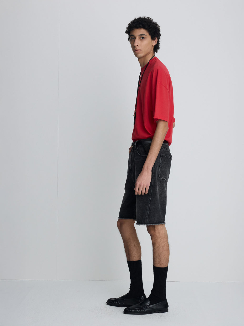 COTTON CASHMERE RELAXED T-SHIRT_ RED