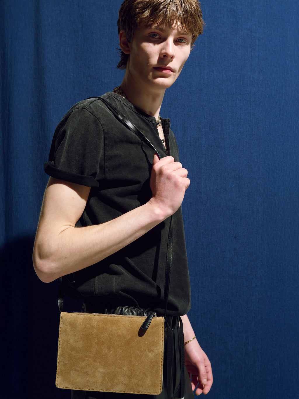 SUEDE CROSSBODY BAG_ BEIGE