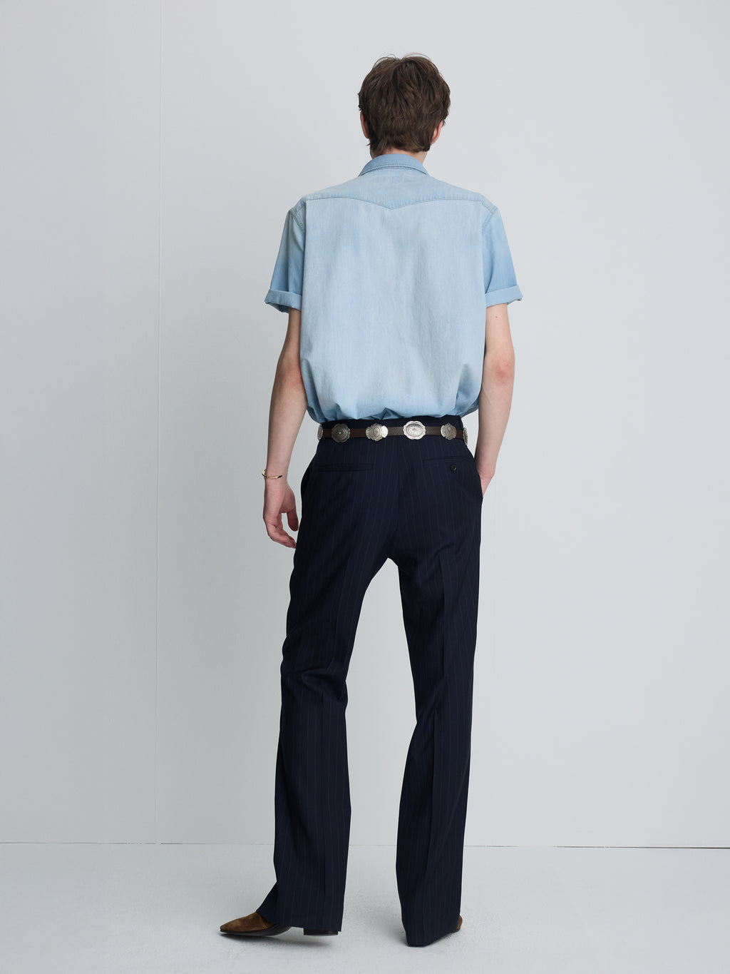 VINTAGE DENIM WESTERN SHIRT_ LIGHT WASHED BLUE