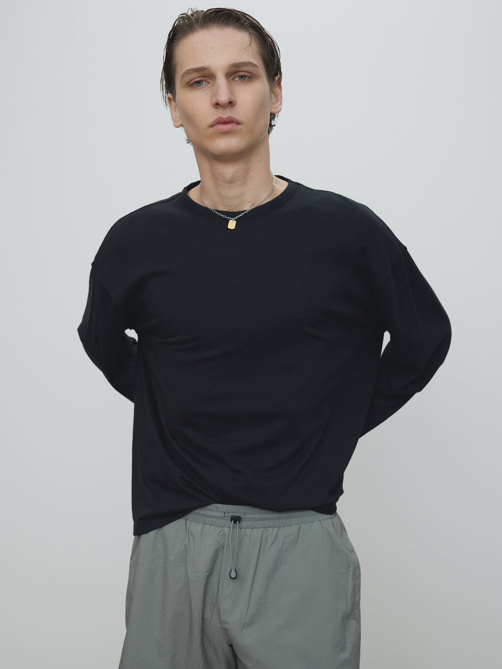 DRAWSTRING TECH SHORTS_ OLIVE GREY