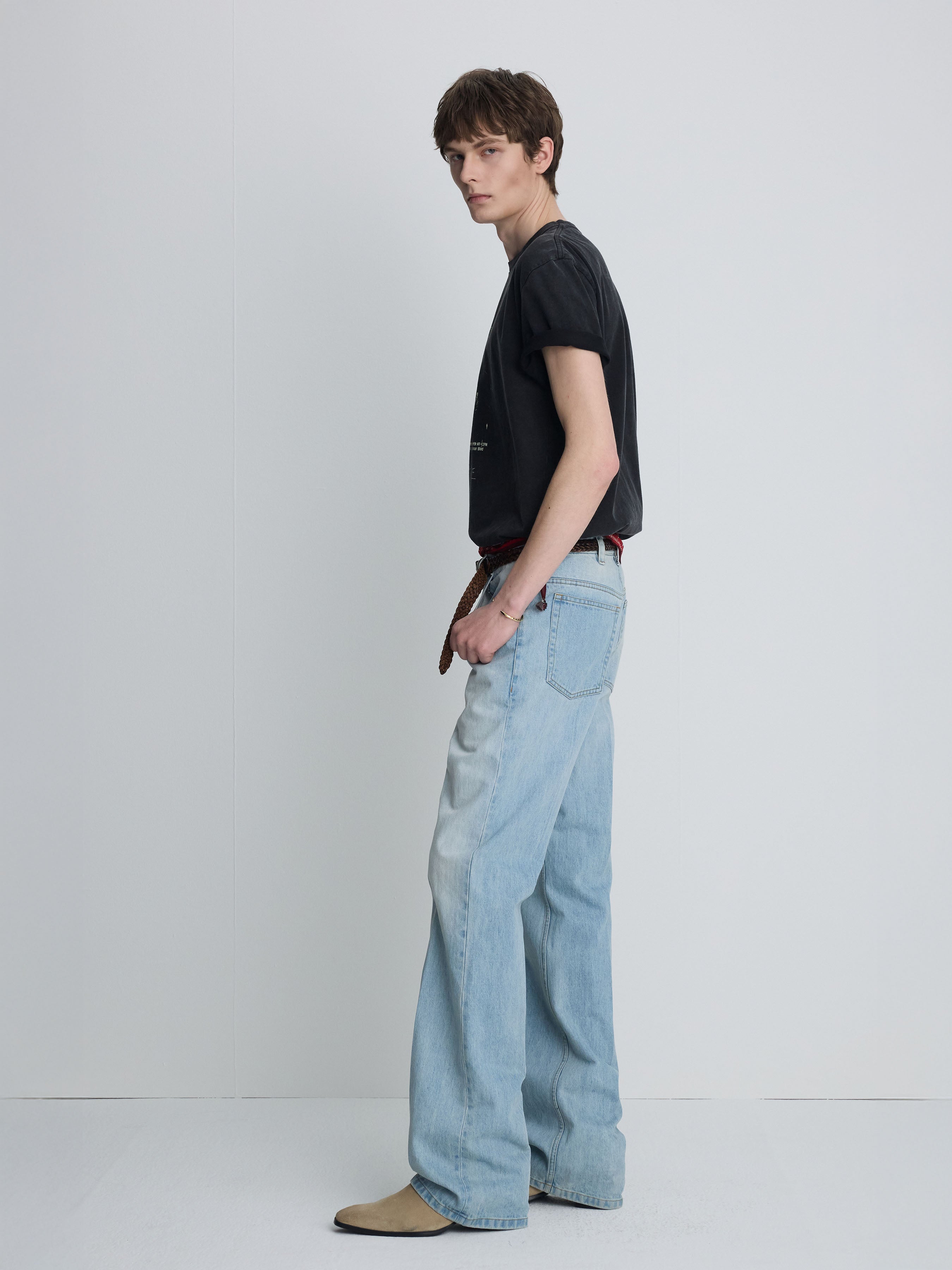 GARMENT-DYED RSVP T-SHIRT_ FADED CARBON