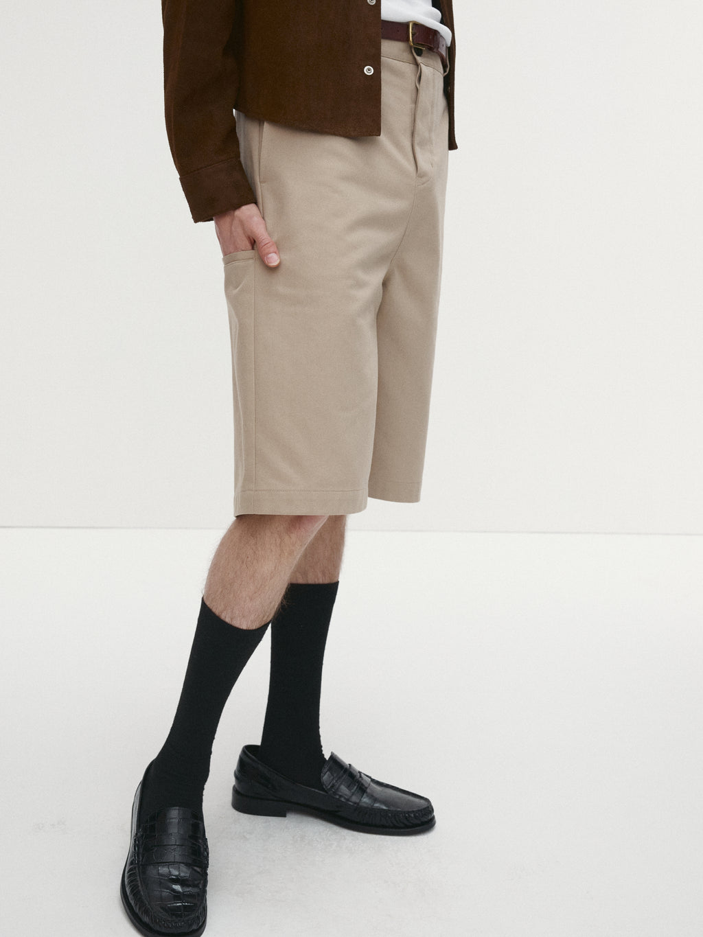 C/P BAGGY CHINO BERMUDA_ BEIGE