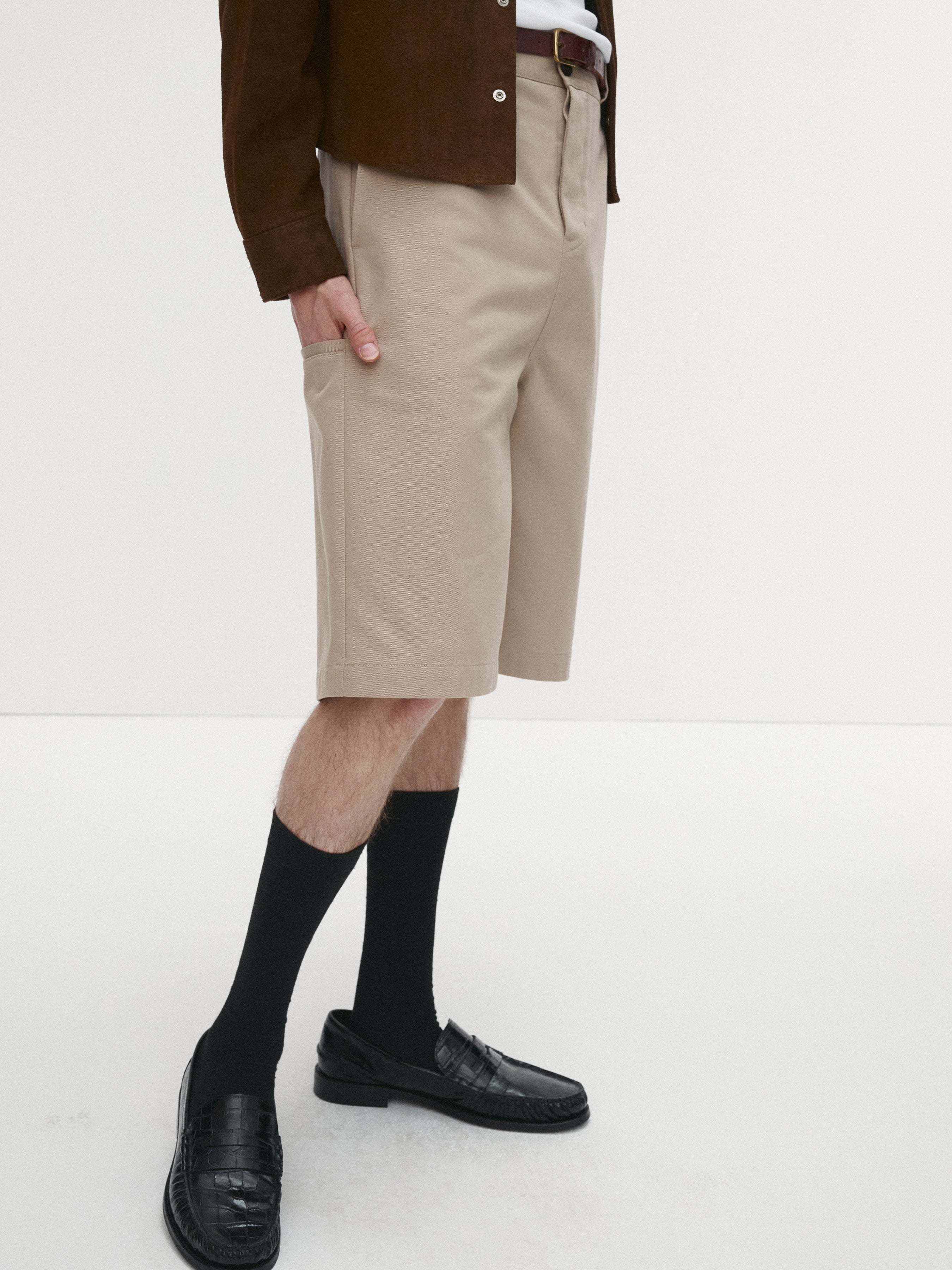 C/P BAGGY CHINO BERMUDA_ BEIGE