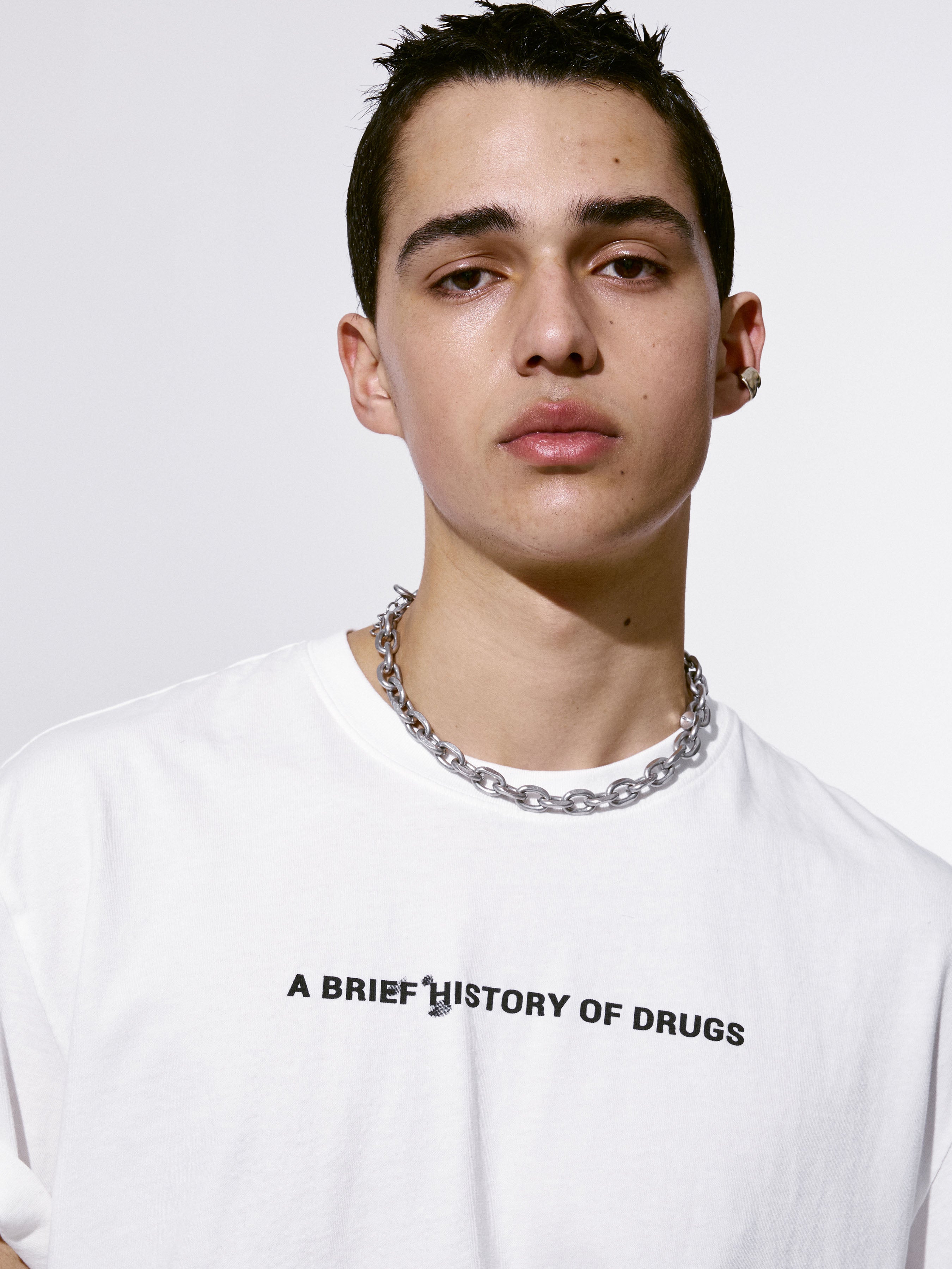 Drug Reference Washed T-shirt_ White