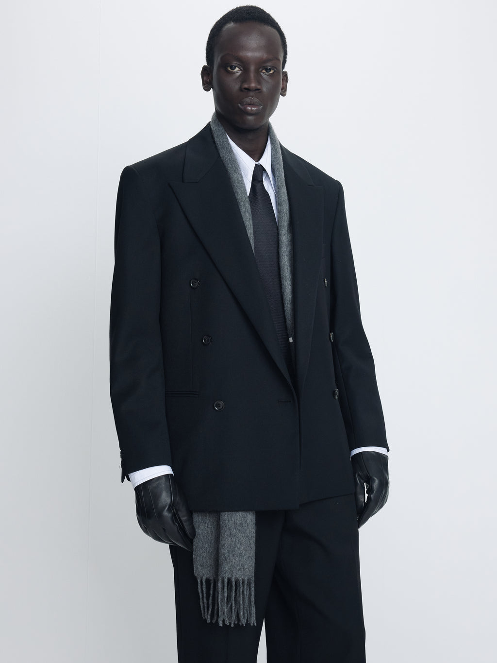GRAIN LAMSKIN GLOVES_ BLACK