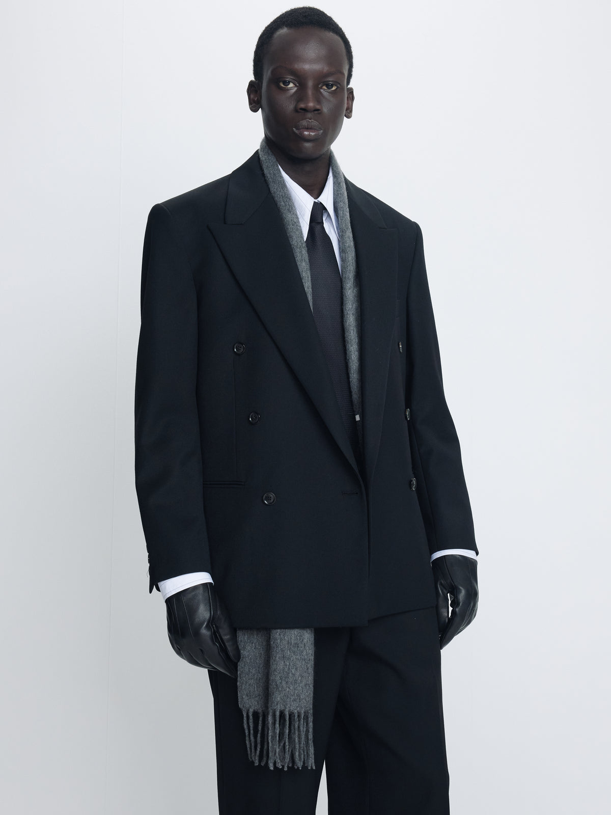 GRAIN LAMSKIN GLOVES_ BLACK