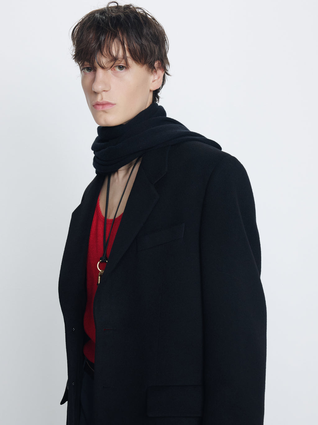 WOOL AND CASHMERE TAILORED COAT_ BLACK