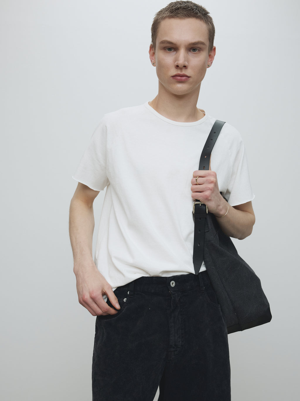 RAW EDGE WASHED T-SHIRT_ OFF WHITE