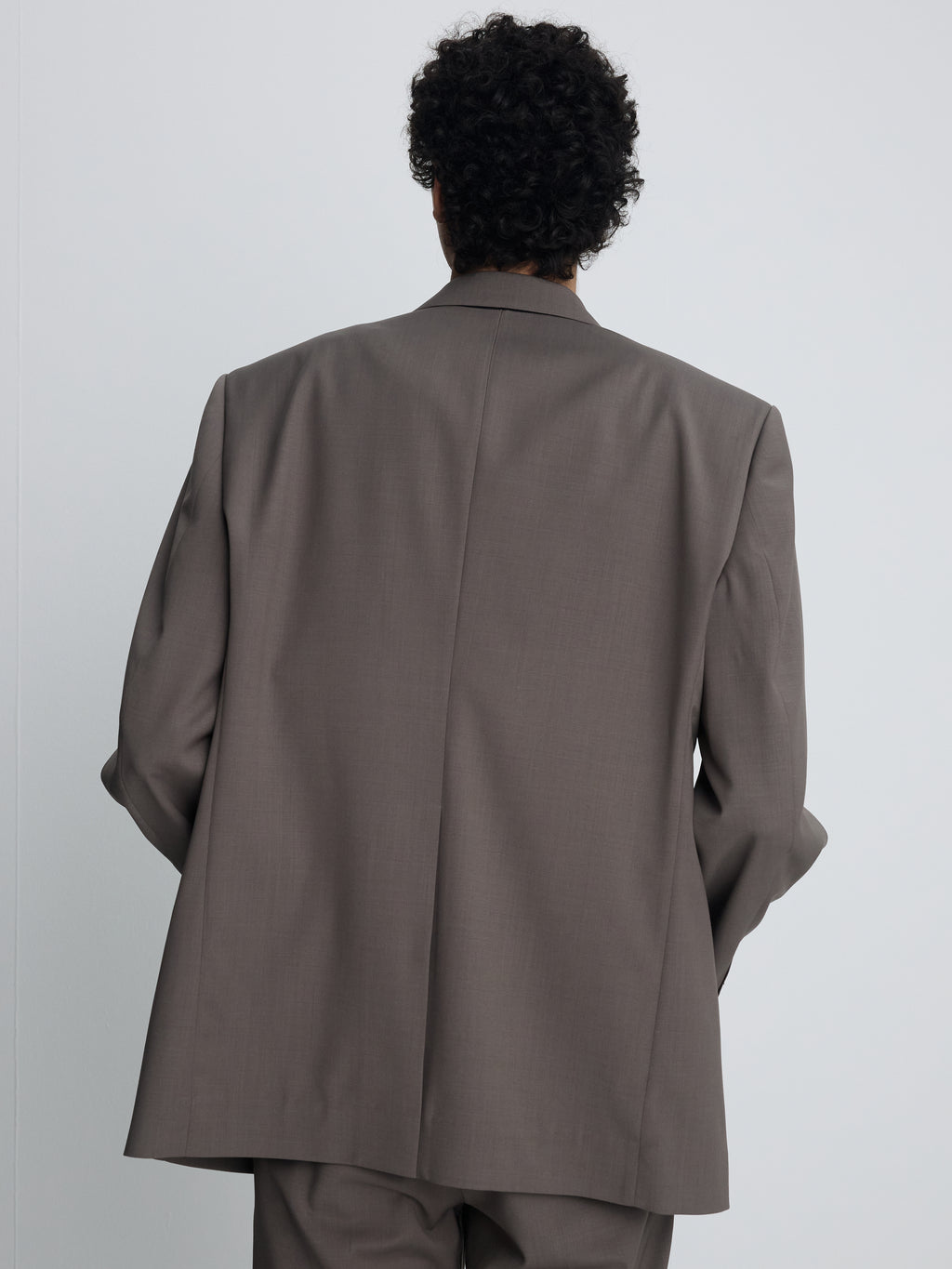 TROPICAL WOOL RELAXED BLAZER_ TAUPE