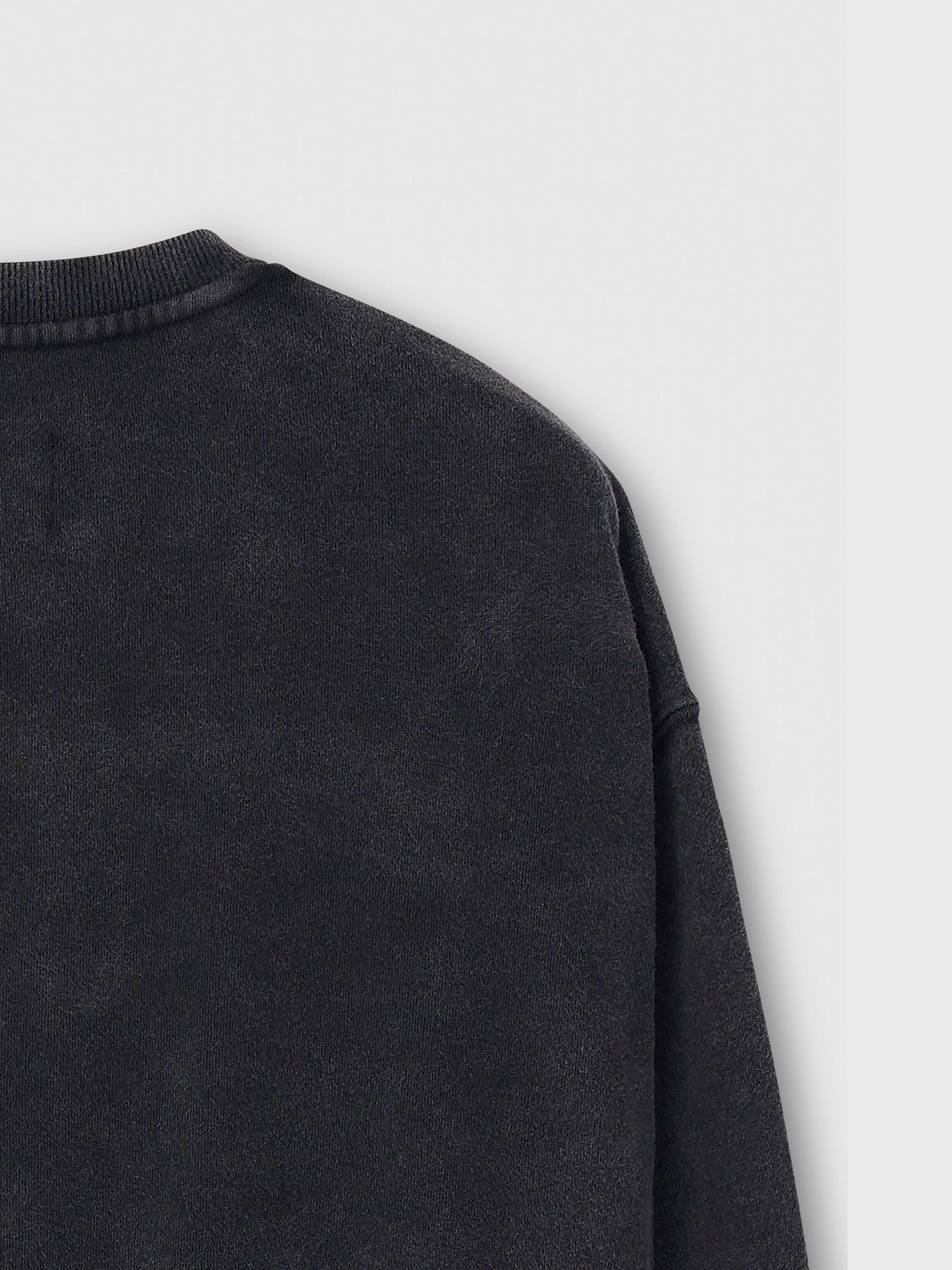 Rueflex Hand-Painted Sweatshirt_ Faded Black