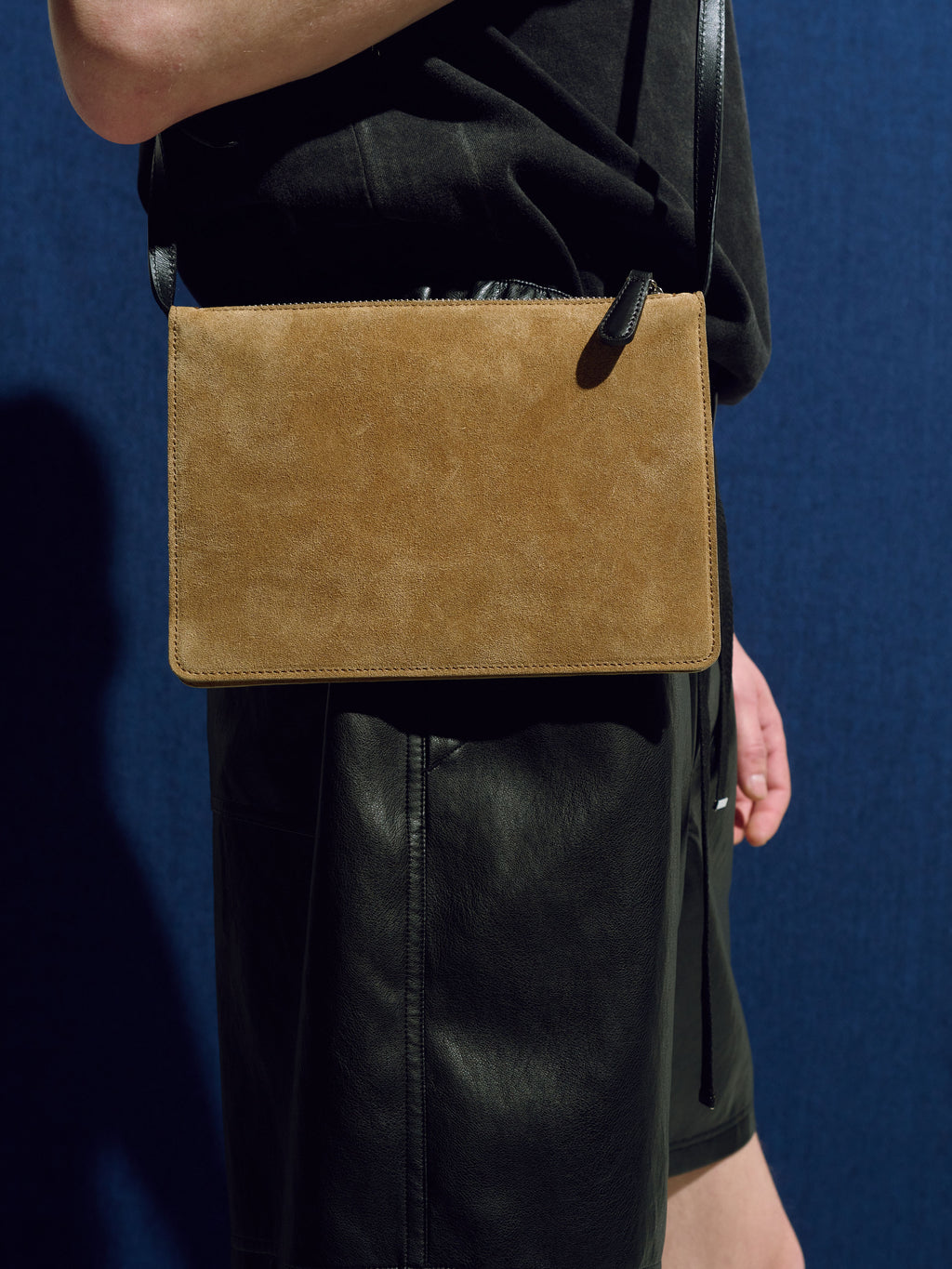 SUEDE CROSSBODY BAG_ BEIGE