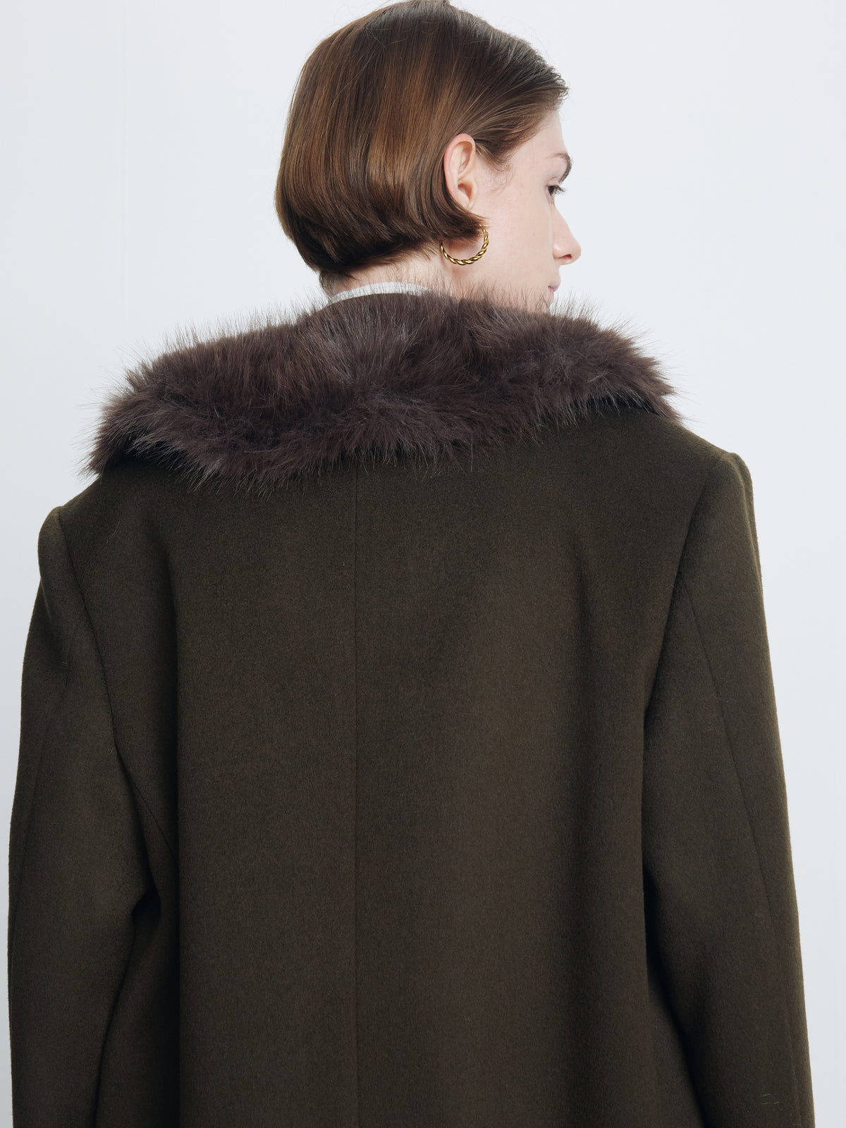 (W) FAUX FUR MUFFLER_ BROWN