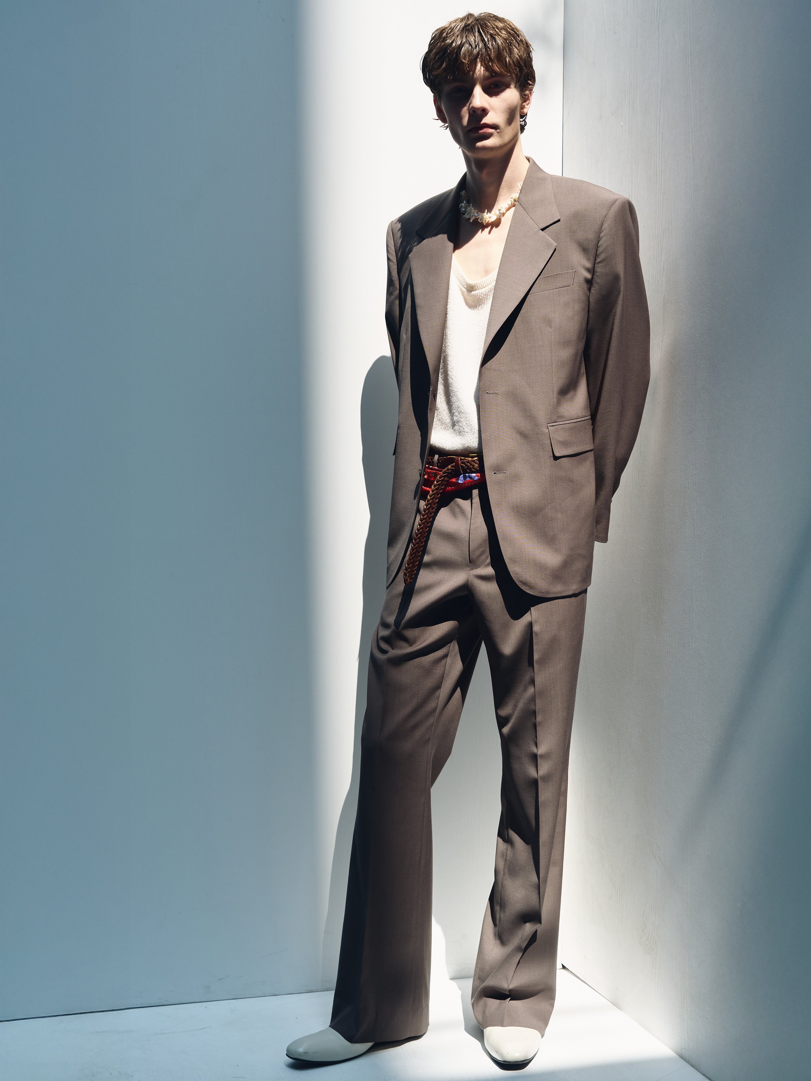 TROPICAL WOOL RELAXED BLAZER_ TAUPE