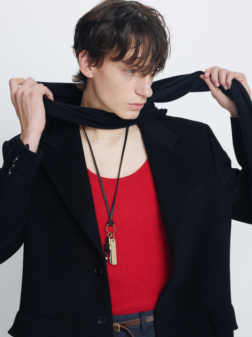 WOOL AND CASHMERE TAILORED COAT_ BLACK