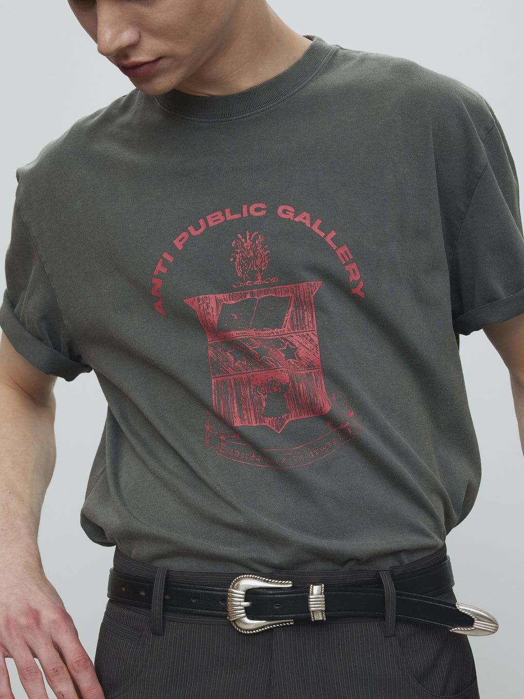 ANTI GALLERY GARMENT DYED T-SHIRT_ FADED CHARCOAL