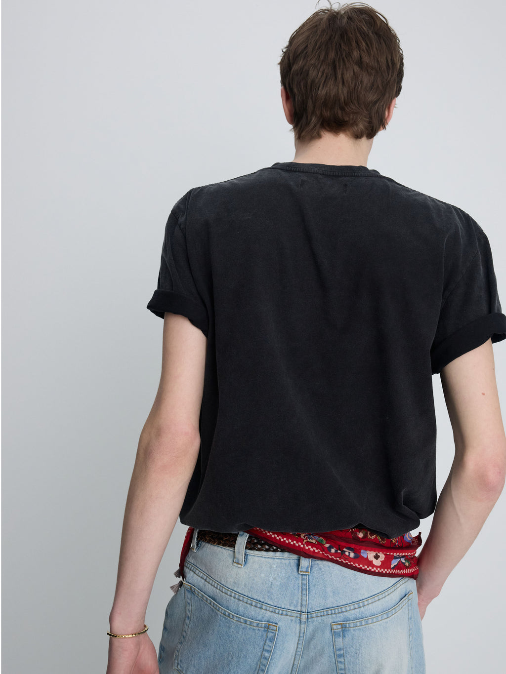 GARMENT-DYED RSVP T-SHIRT_ FADED CARBON