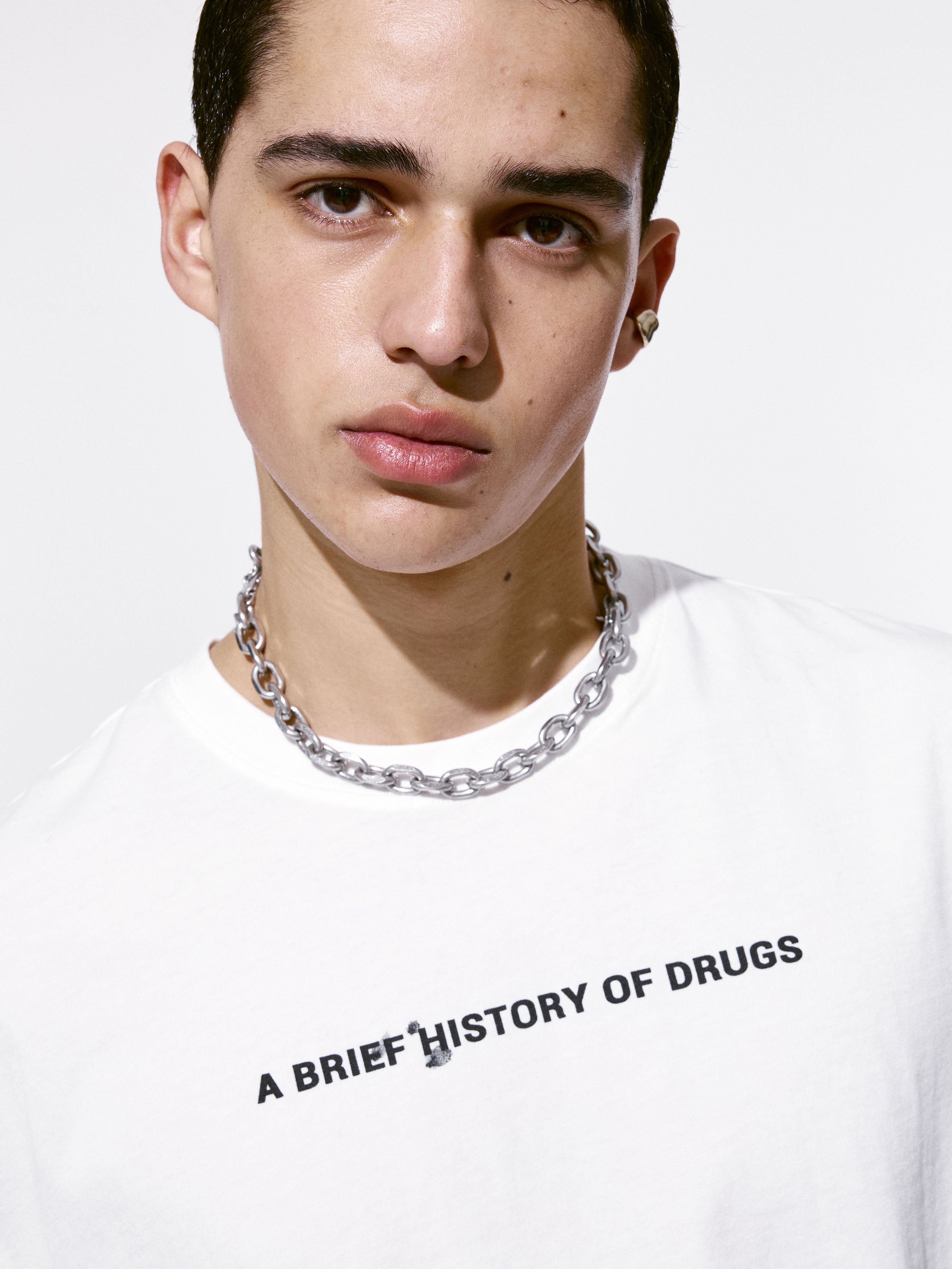 Drug Reference Washed T-shirt_ White