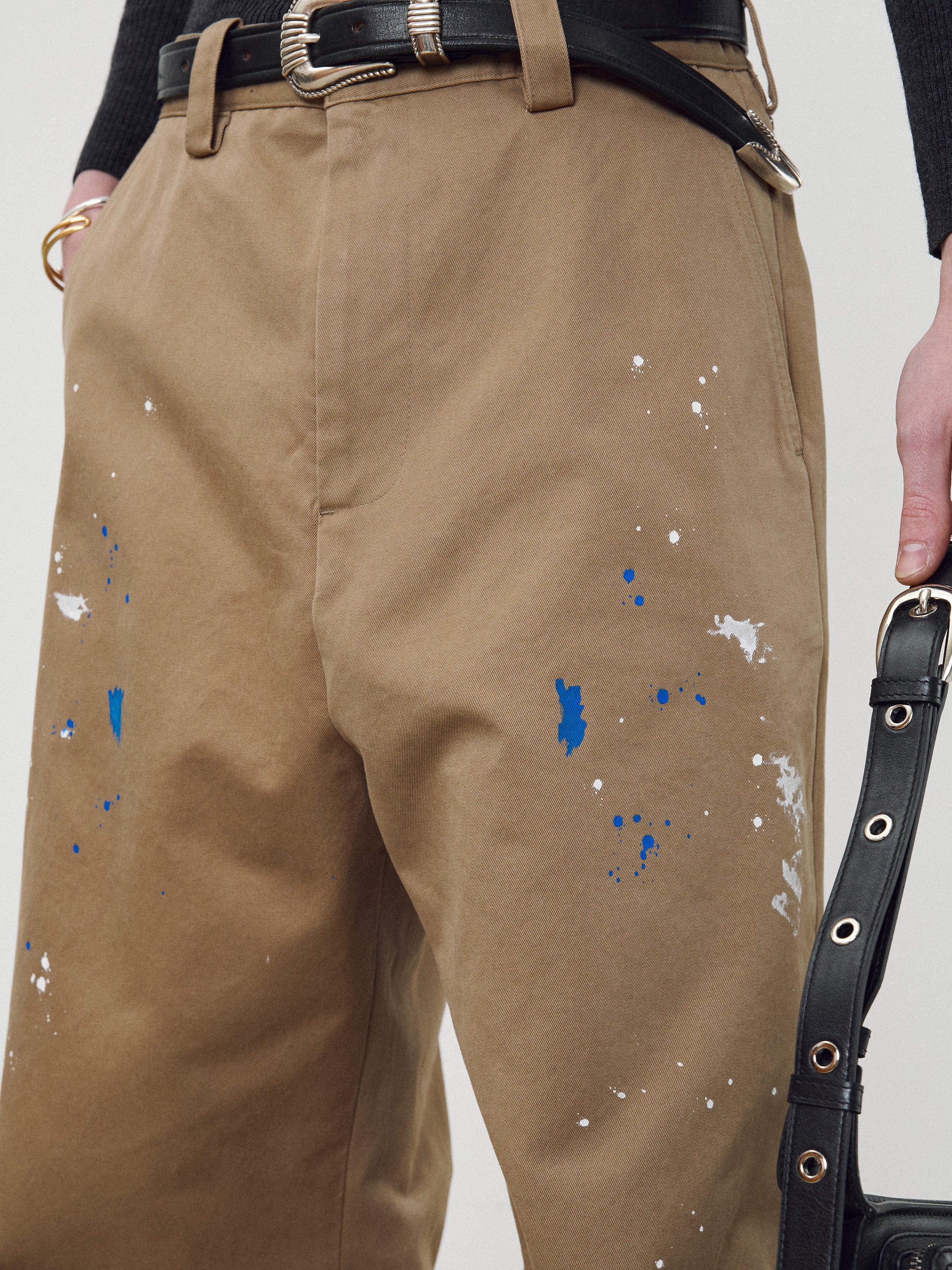 Wide-Leg Heavy Cotton Painter Pants_ Beige