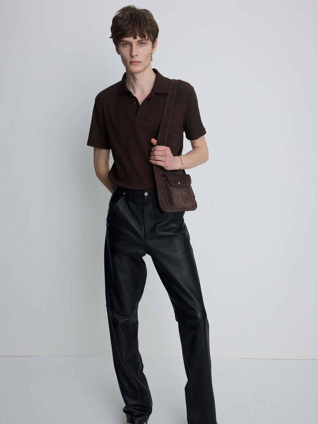 (2026/06/09 Open) SOFT RIBBED POLO SHIRT_ BROWN