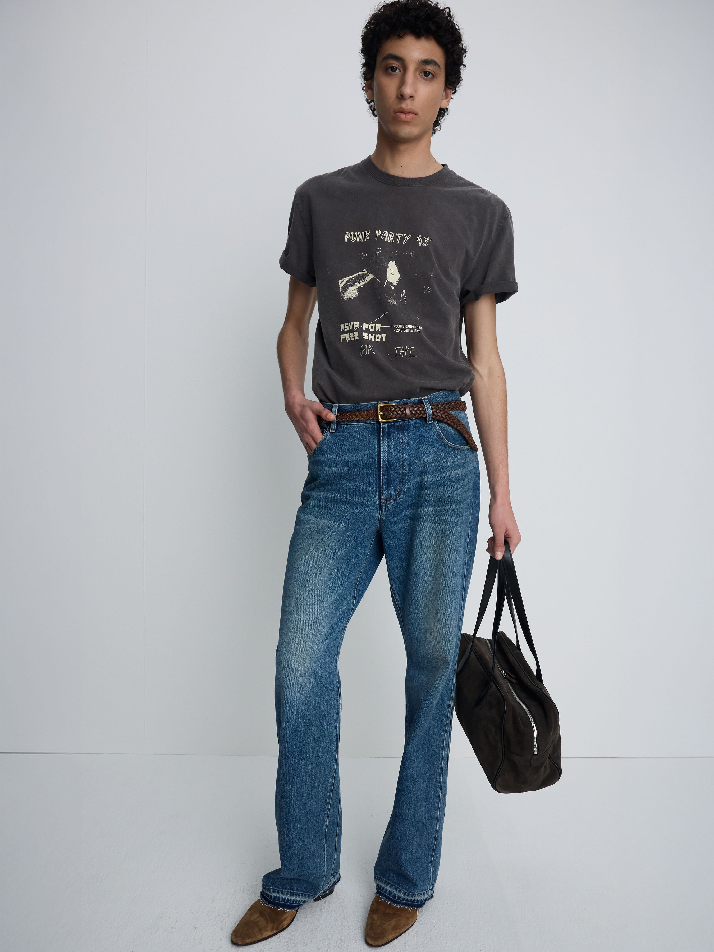 GARMENT-DYED RSVP T-SHIRT_ DUSTY BROWN
