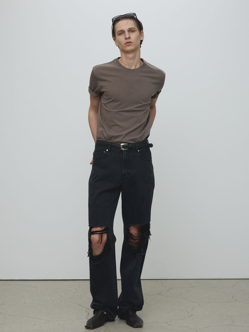 SIGNATURE GARMENT DYED T-SHIRT_ CEDAR BROWN