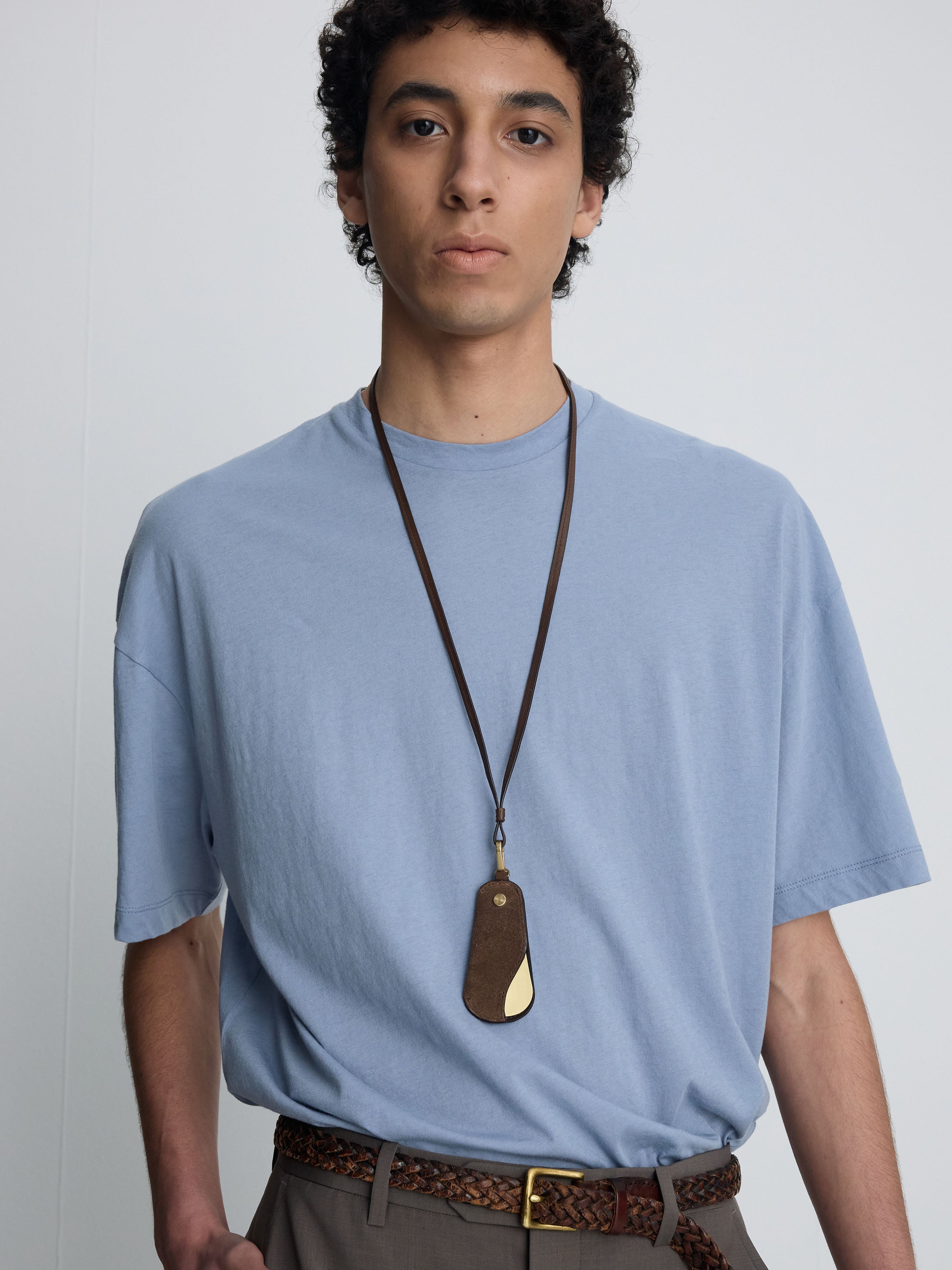 COTTON CASHMERE RELAXED T-SHIRT_ PALE BLUE