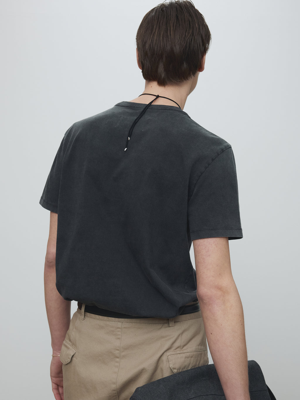 SIGNATURE GARMENT DYED T-SHIRT_ FADED BLACK