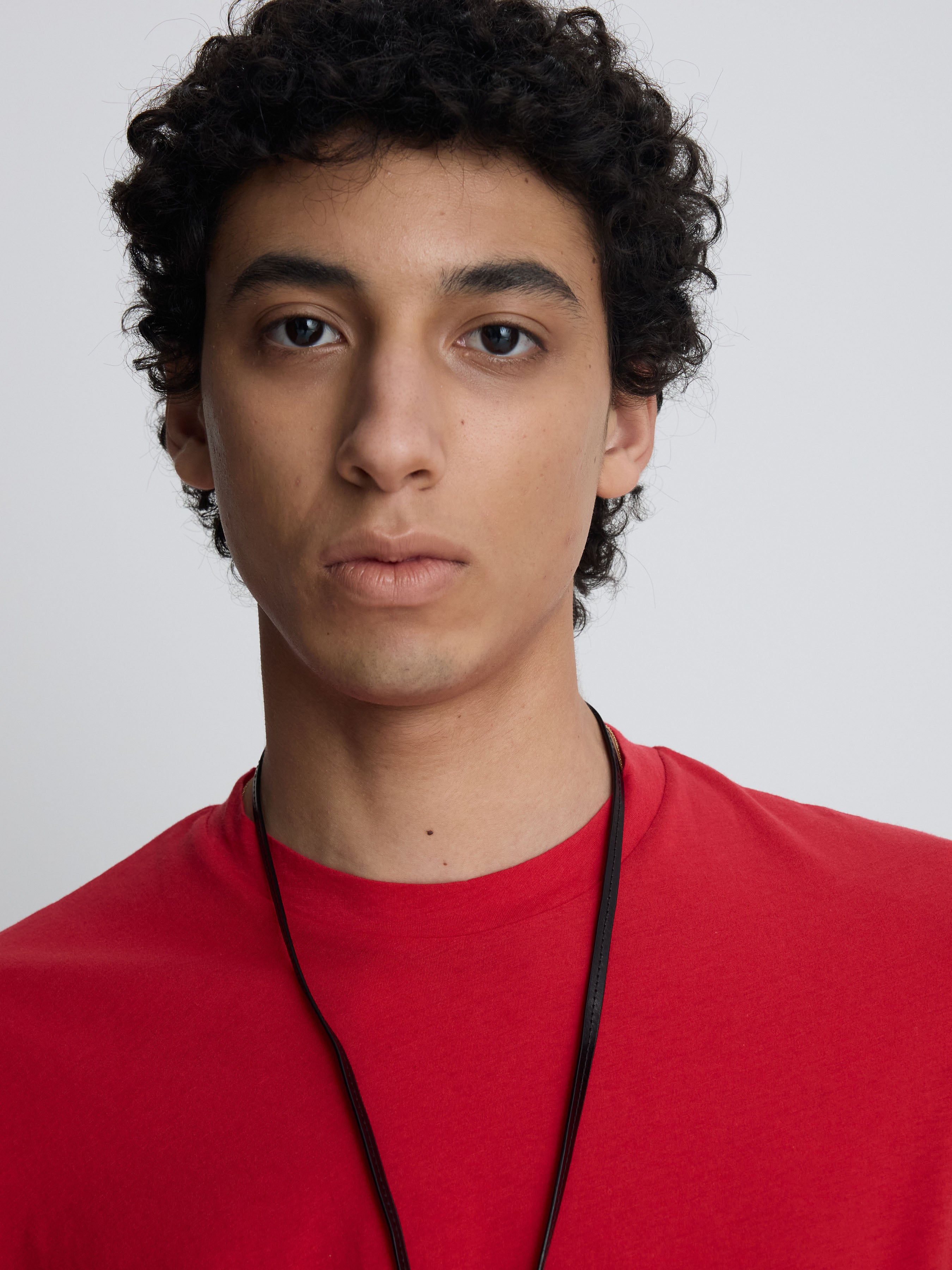 COTTON CASHMERE RELAXED T-SHIRT_ RED