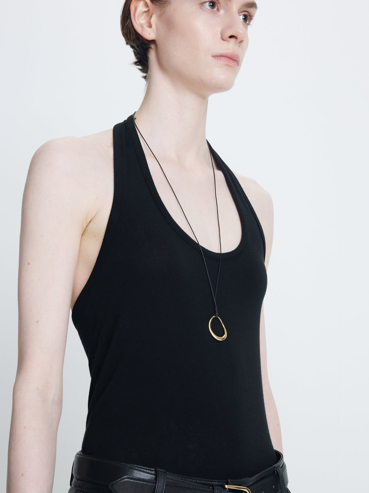 (W) HALTER TOP_ BLACK
