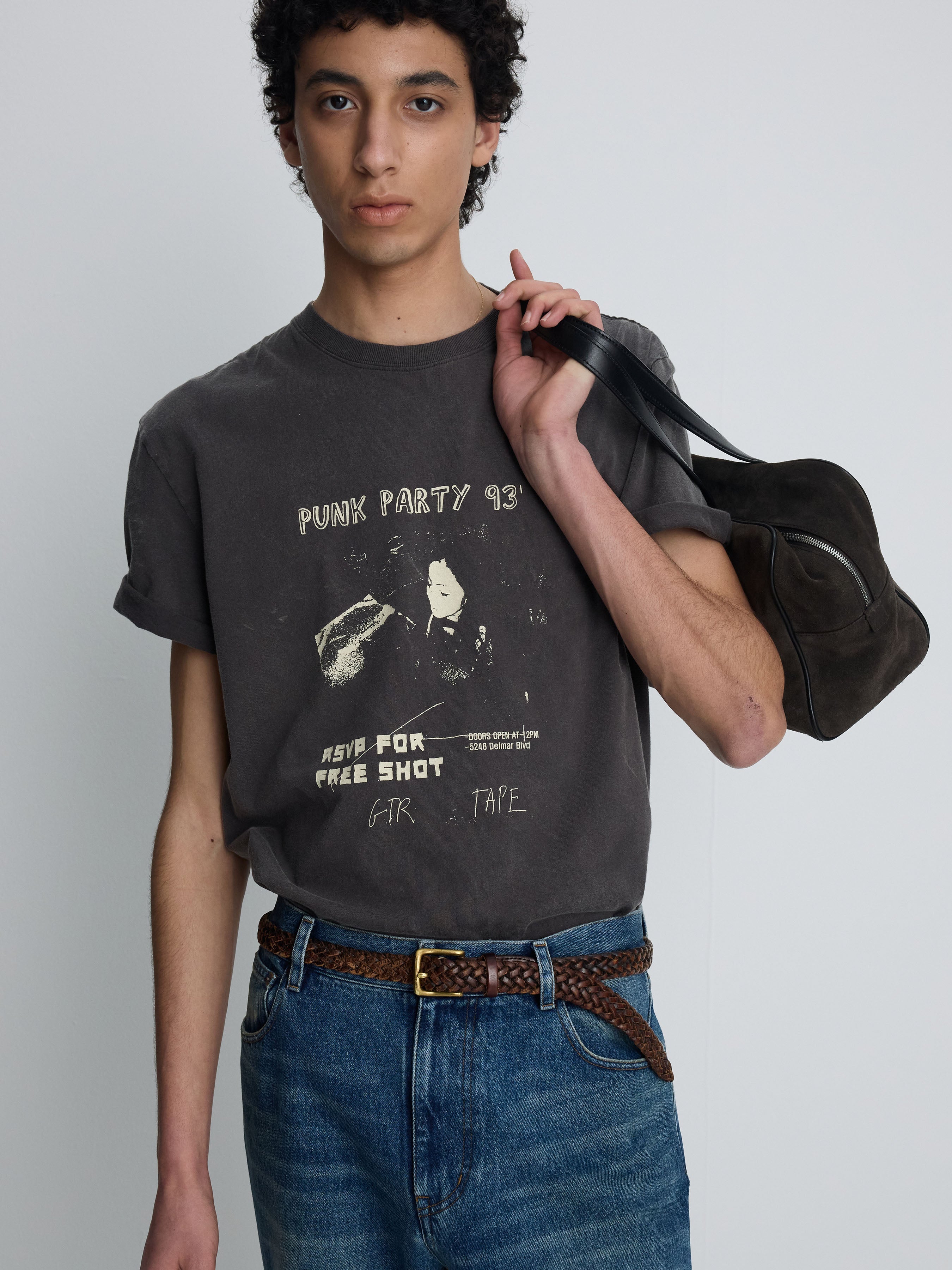 GARMENT-DYED RSVP T-SHIRT_ DUSTY BROWN