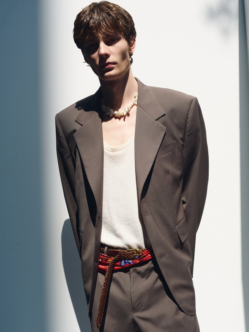 TROPICAL WOOL RELAXED BLAZER_ TAUPE
