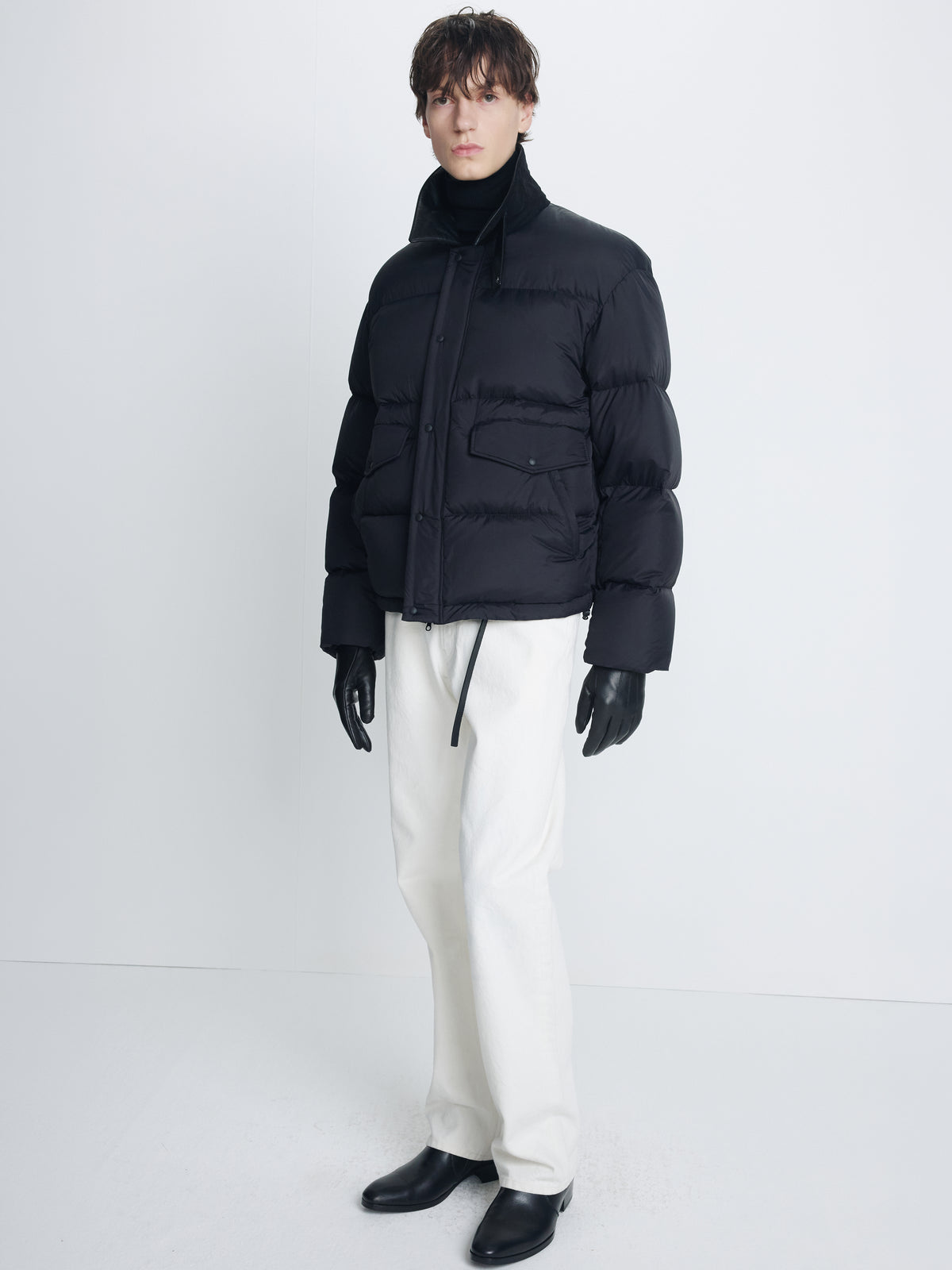 GRAIN LAMSKIN GLOVES_ BLACK