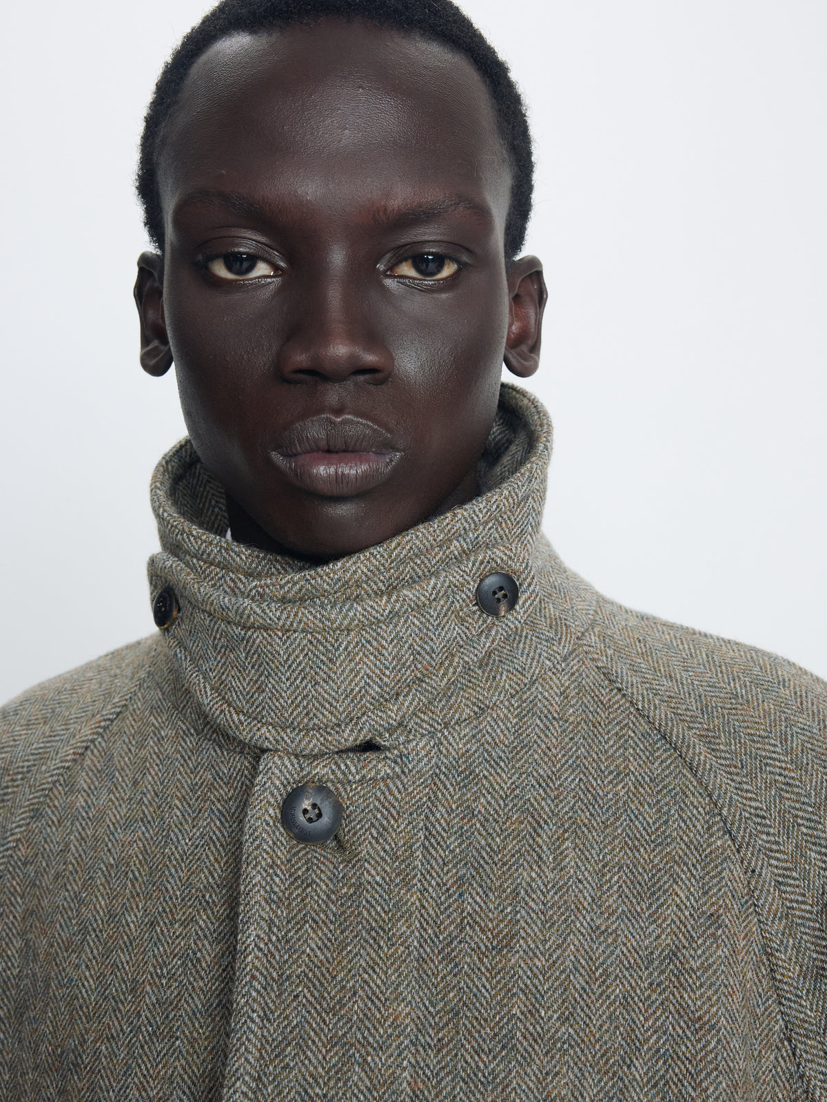 HERRINGBONE WOOL RAGLAN OVERCOAT_ PATINA TAUPE