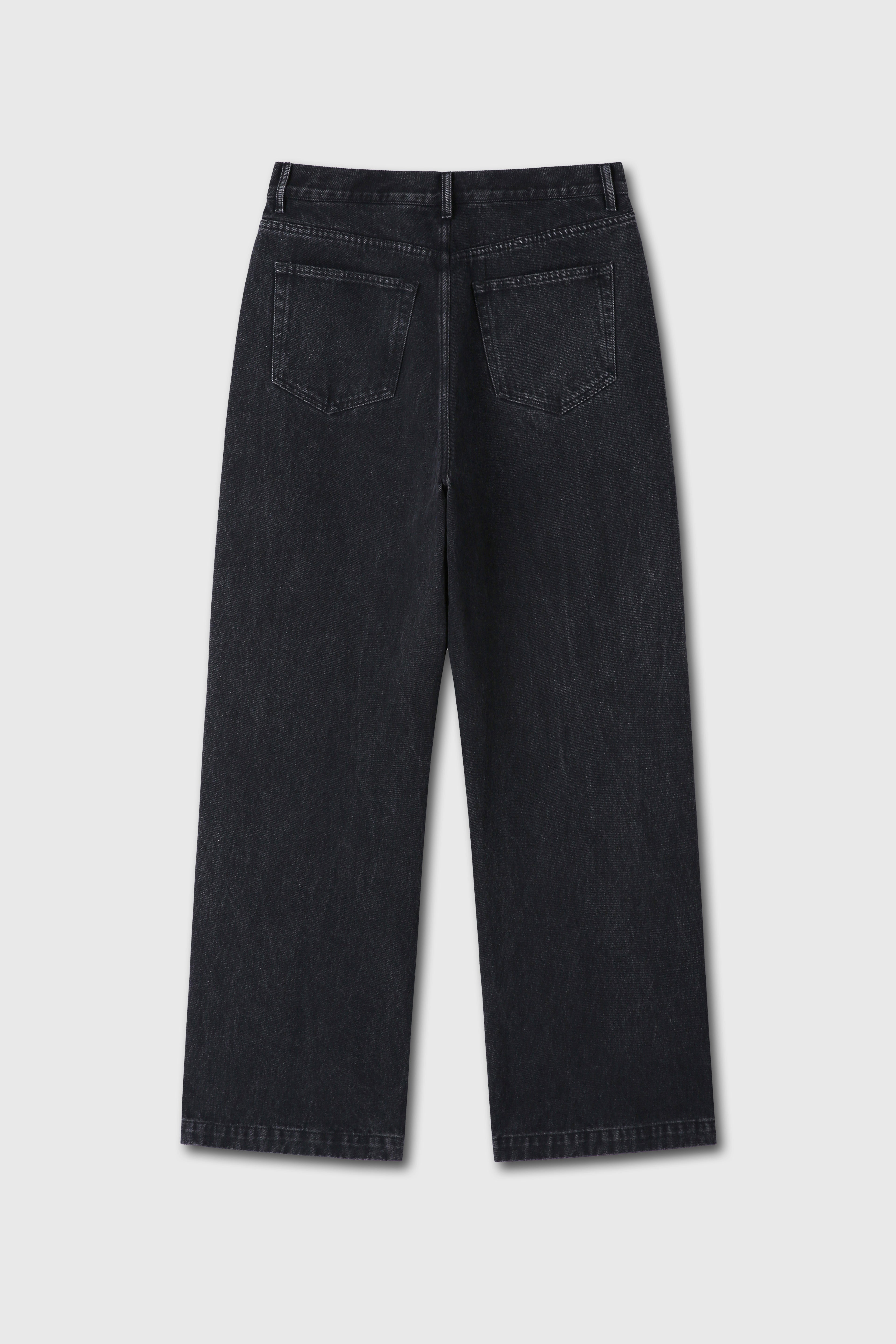 WIDE-LEG DENIM JEANS_ WASHED BLACK