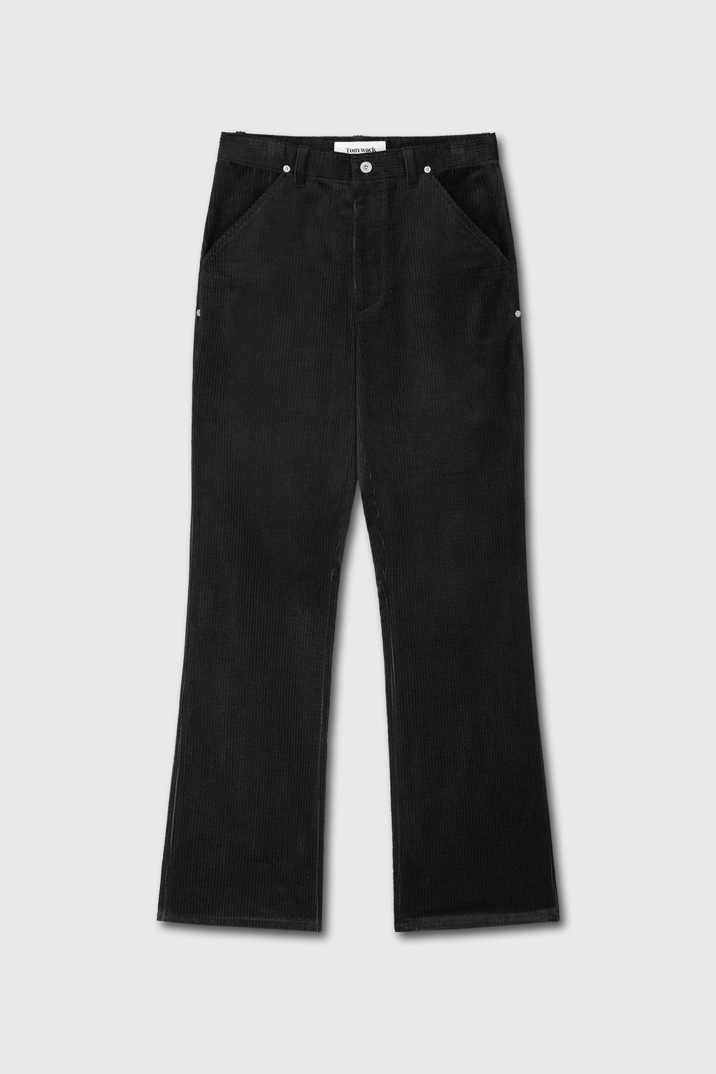 VELVET CORDUROY FLARED PANTS (JAPANESE FABRIC)_ BLACK