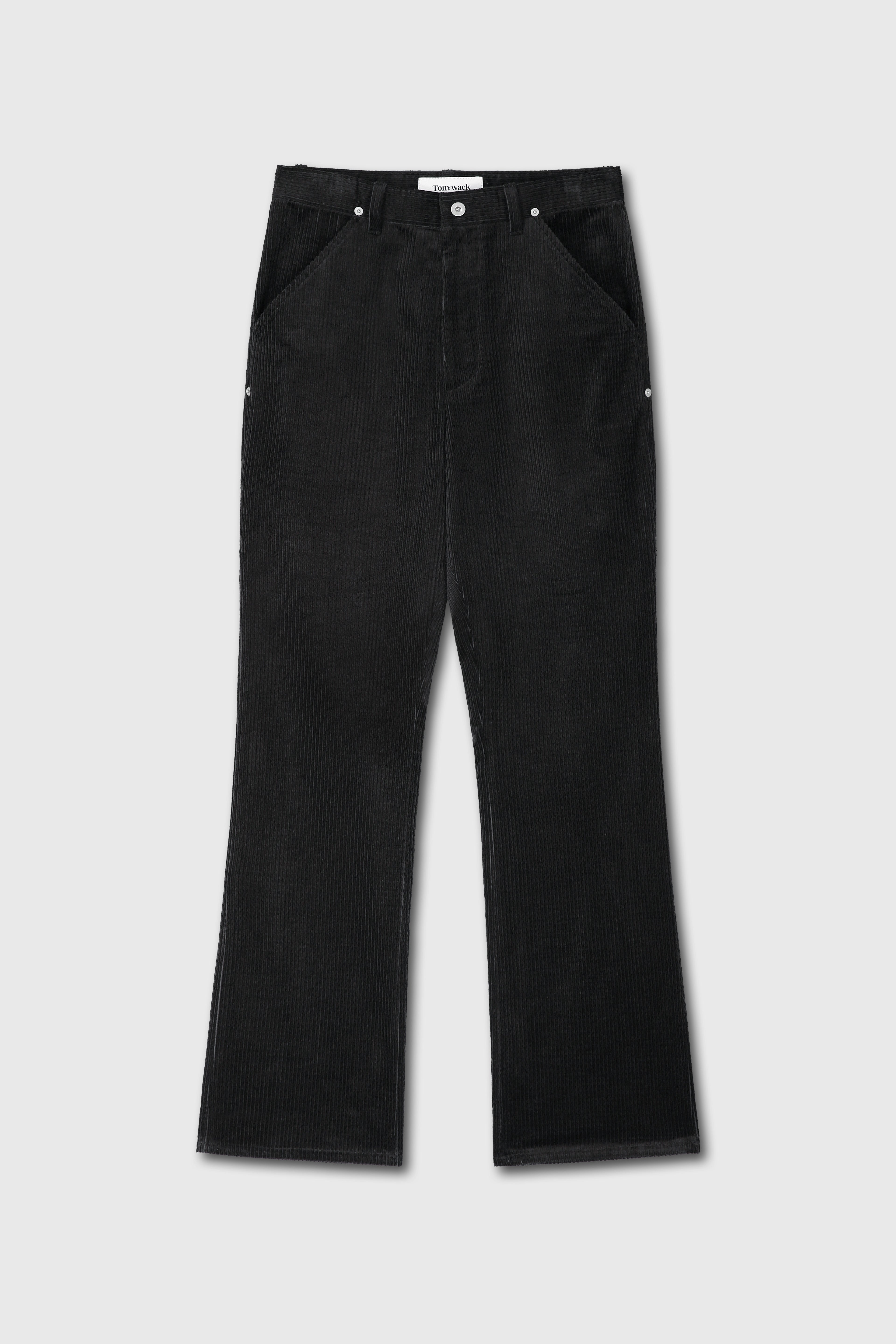 VELVET CORDUROY FLARED PANTS (JAPANESE FABRIC)_ BLACK
