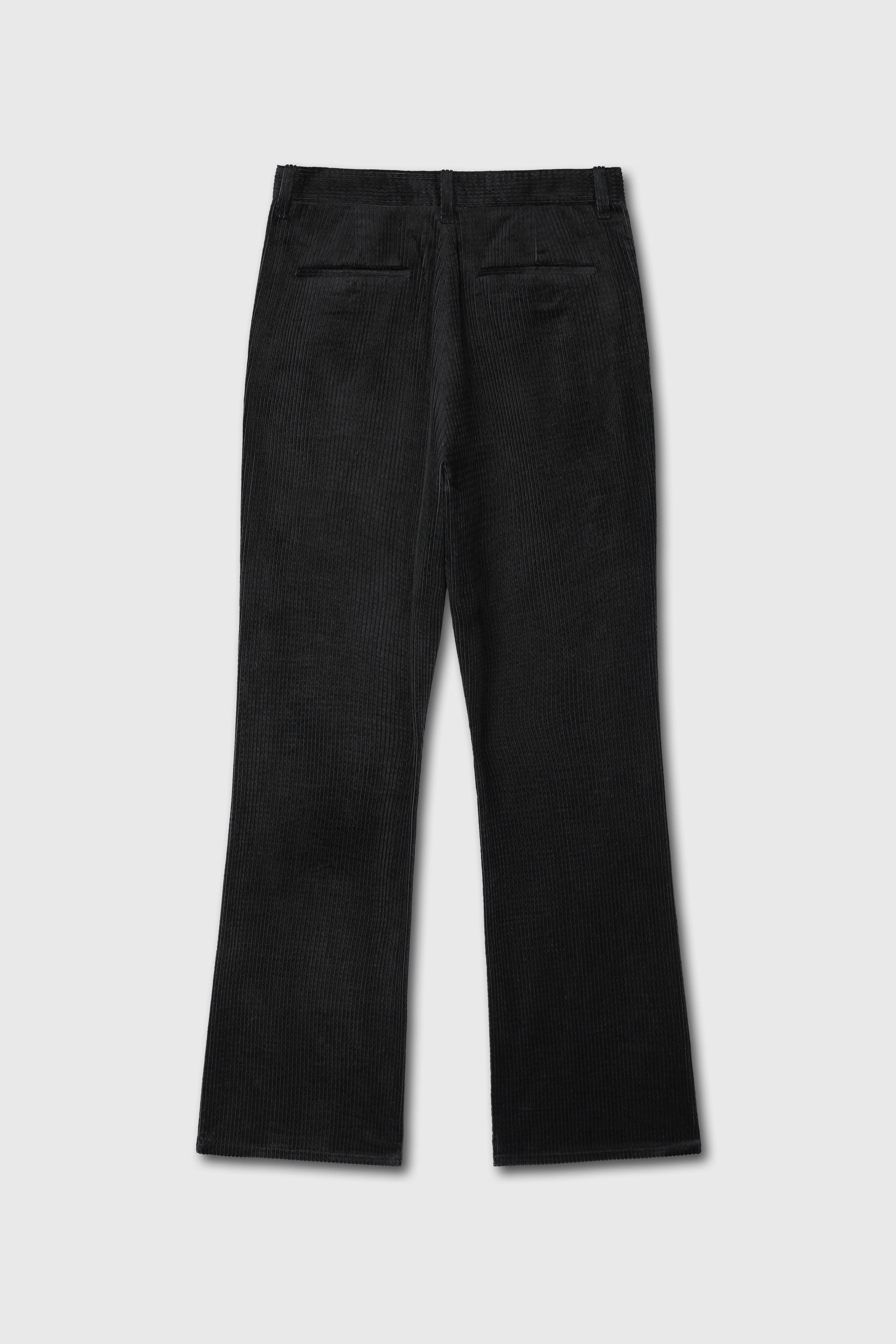 VELVET CORDUROY FLARED PANTS (JAPANESE FABRIC)_ BLACK