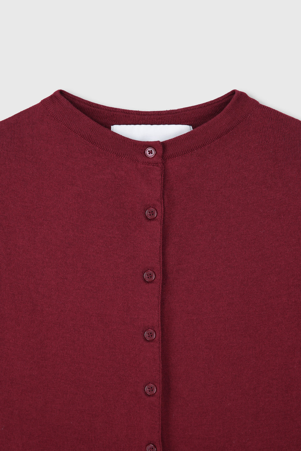 (W) SILK COTTON CAP SLEEVE CARDIGAN_ RED