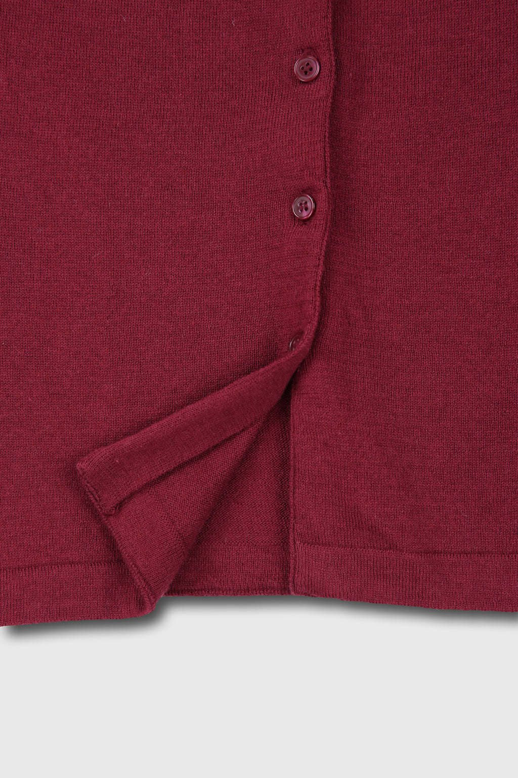 (W) SILK COTTON CAP SLEEVE CARDIGAN_ RED