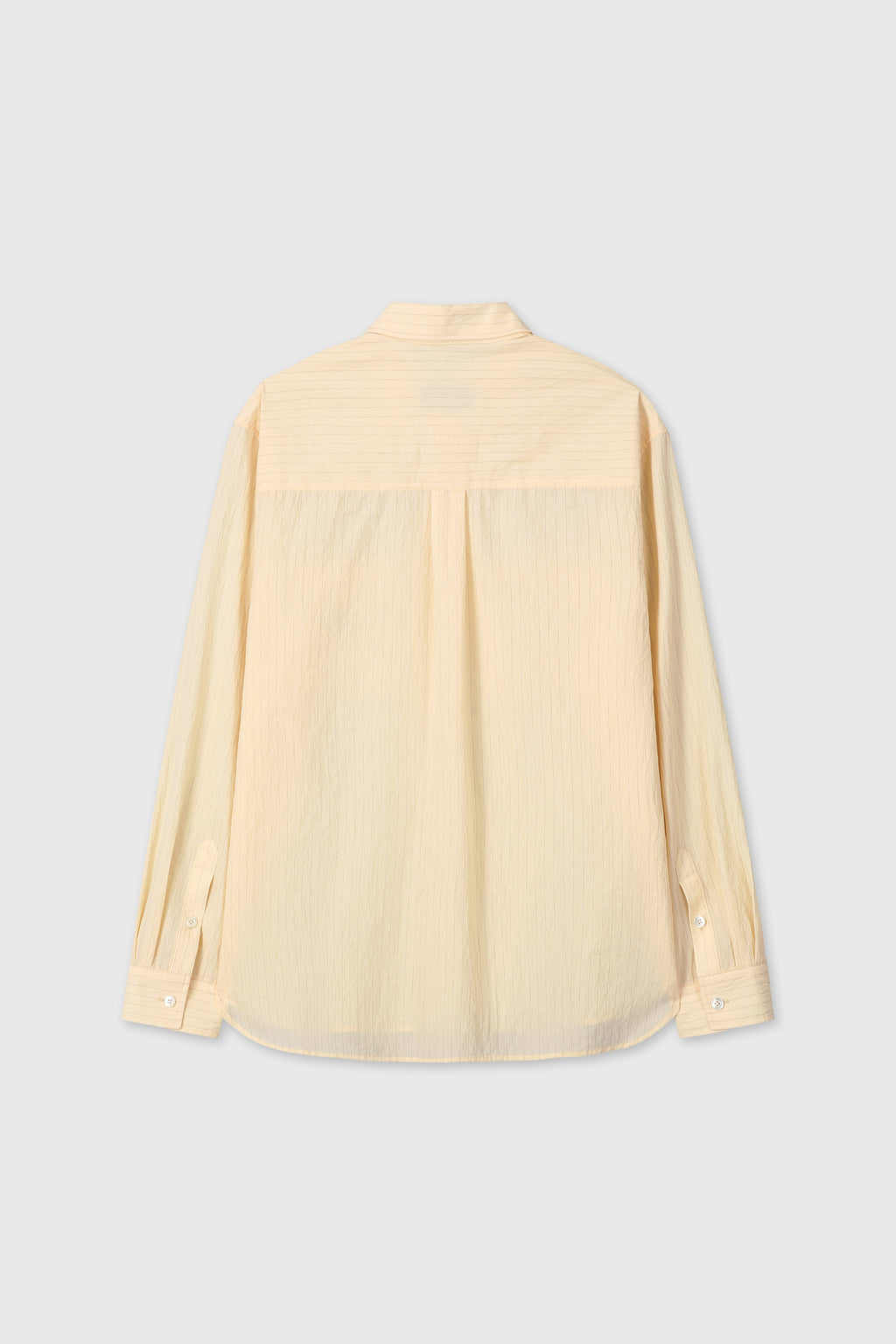 PINSTRIPED COTTON BLEND SHIRT_ PALE YELLOW